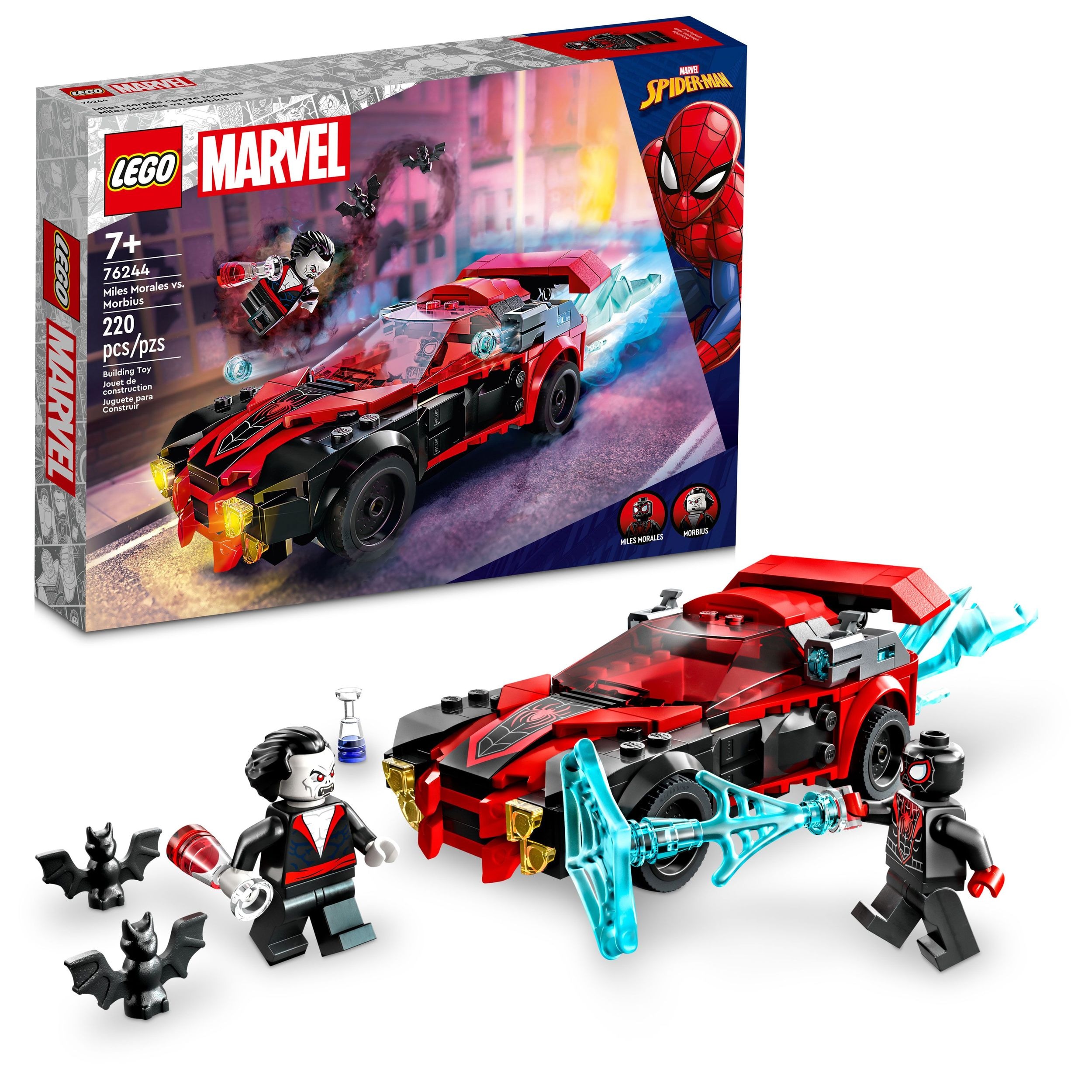 LEGO® Marvel Miles Morales vs. Morbius Building Toy Set - 76244, 220 ...