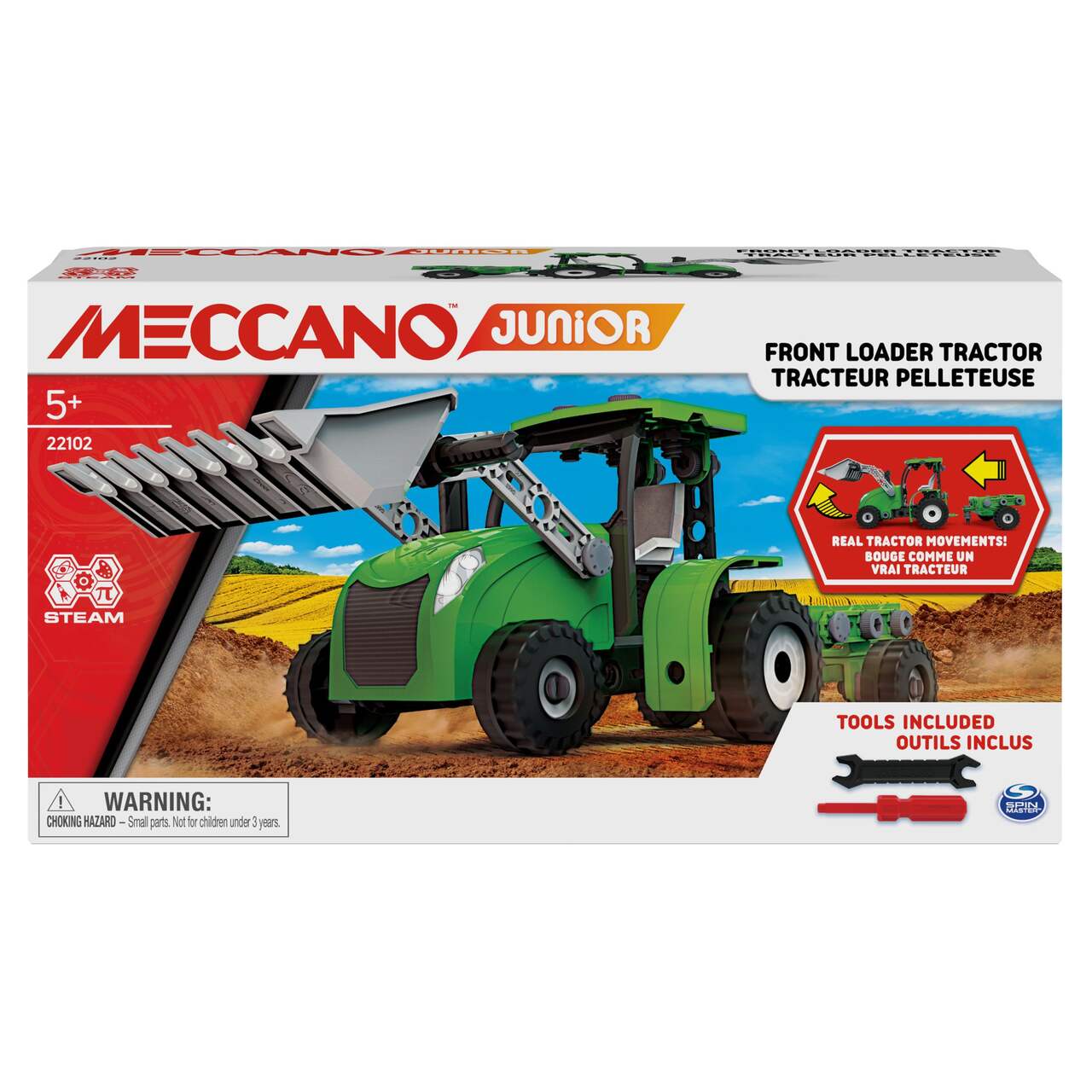 Ensemble tracteur Junior Meccano S.T.E.A.M. Jouet éducatif, 8 ans