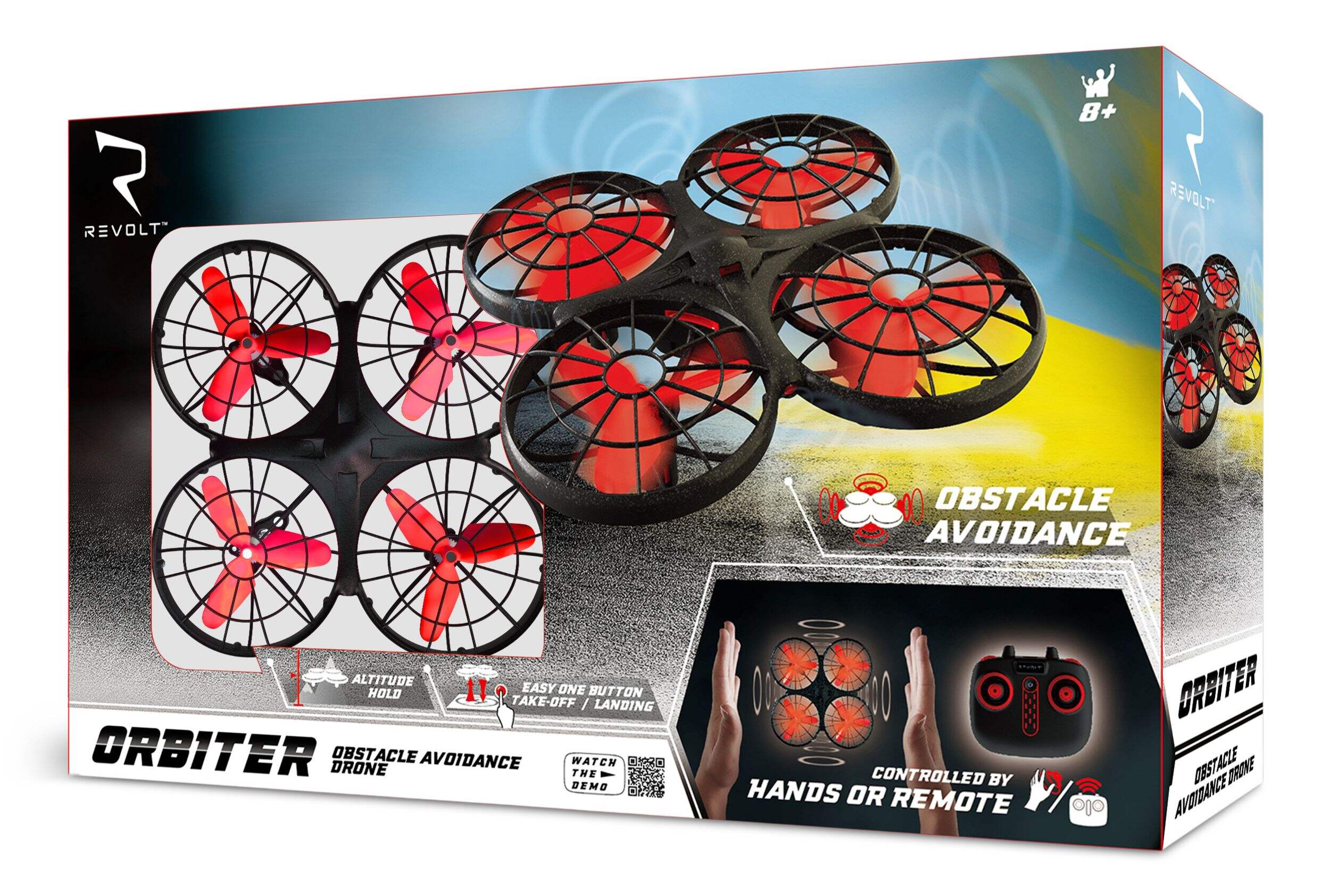 SYMA X26 Obstacle Avoidance Drone Orbiter Front_Three_Fourths_Angled_Left