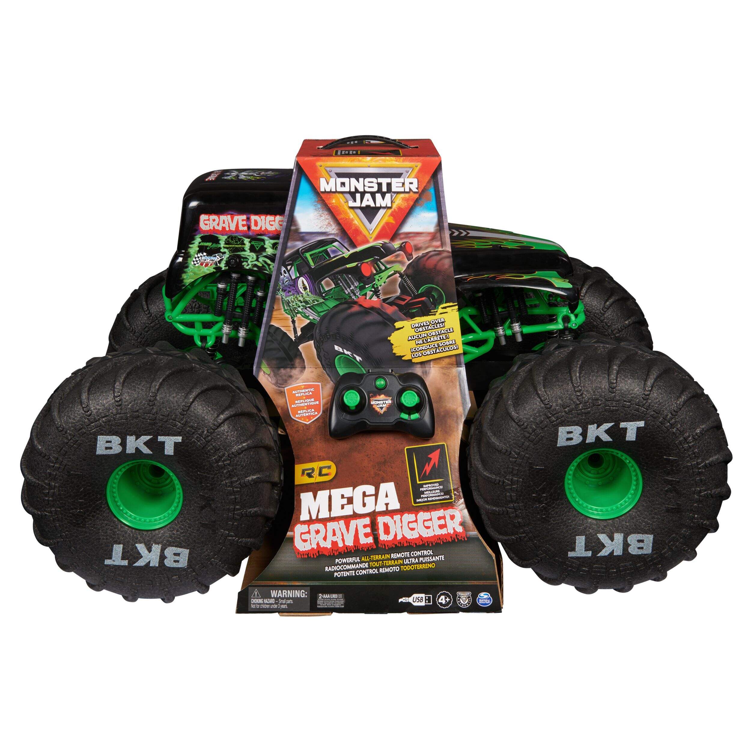 Monster Jam Mega Grave Digger RemoteControlled Truck, Ages 4