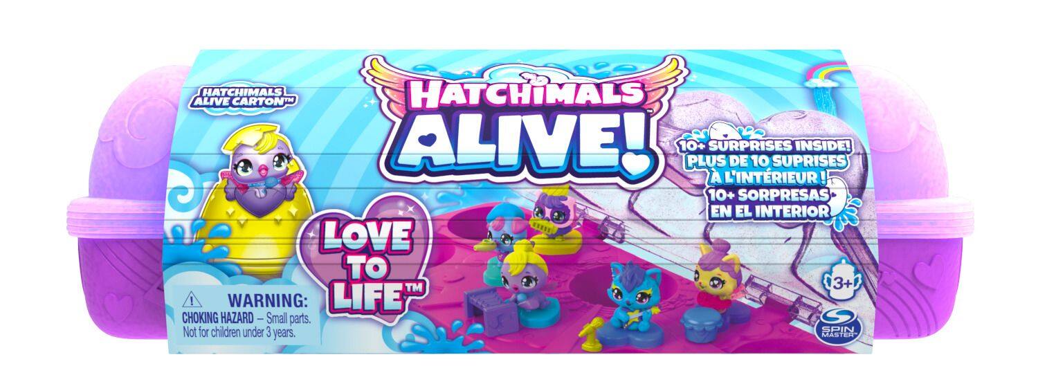 Hatchimals Alive, Egg Carton Toy with 5 Mini Figures in Self-Hatching Eggs,  11 Accessories, Kids Toys for Girls and Boys Ages 3 and up