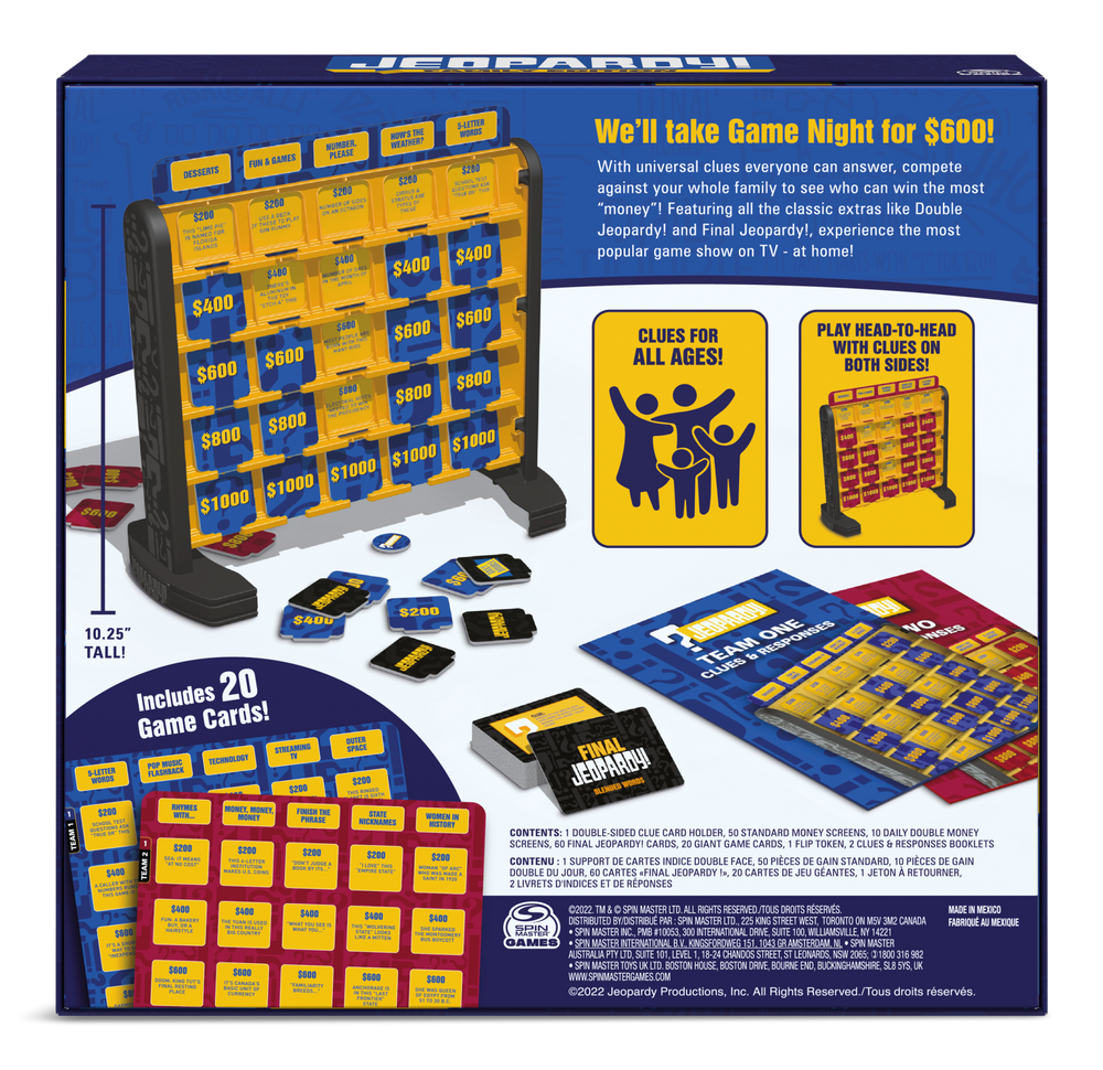 Jeopardy Family-Edition Trivia Board Game, Ages 10+ | Canadian Tire