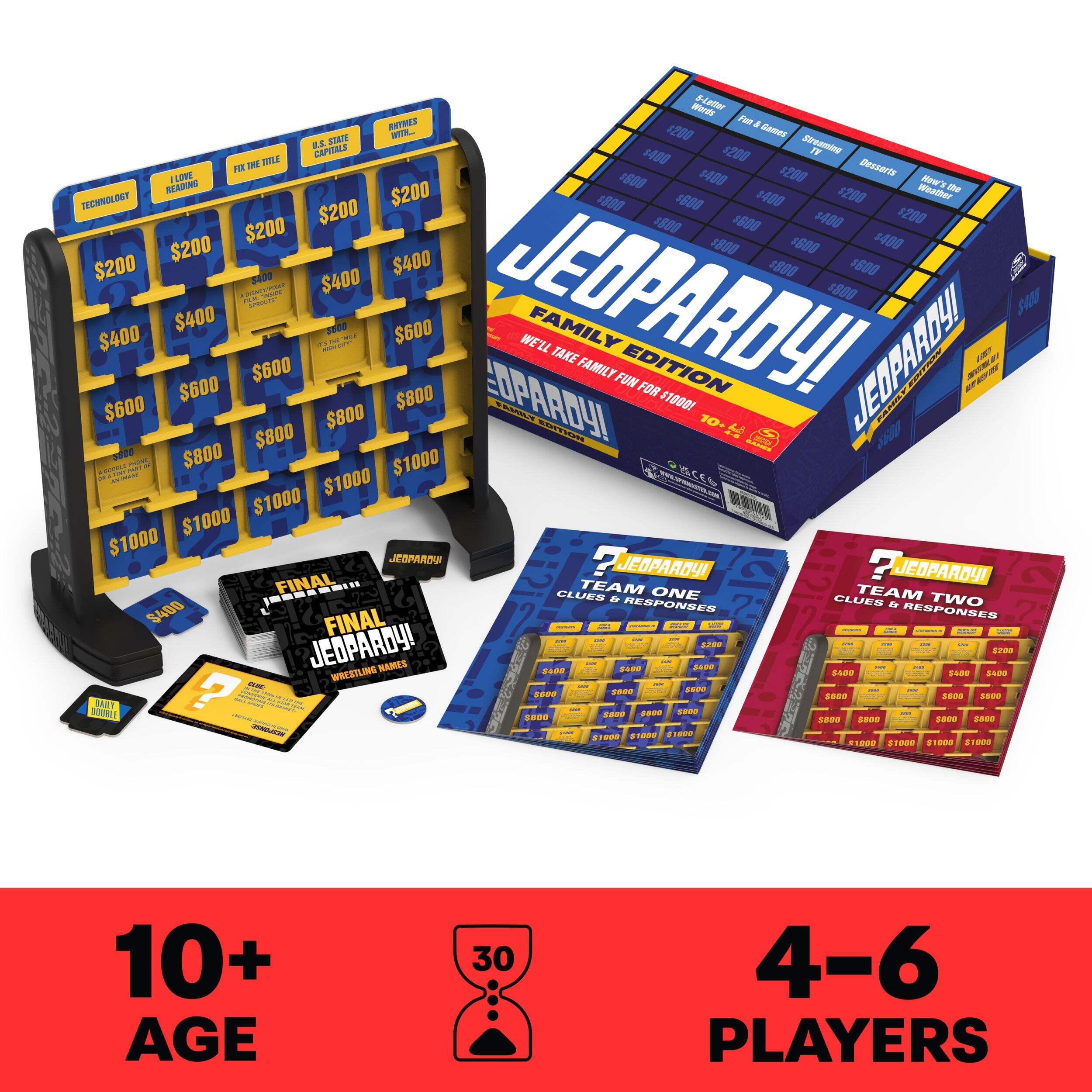 Jeopardy Family-Edition Trivia Board Game, Ages 10+ | Canadian Tire