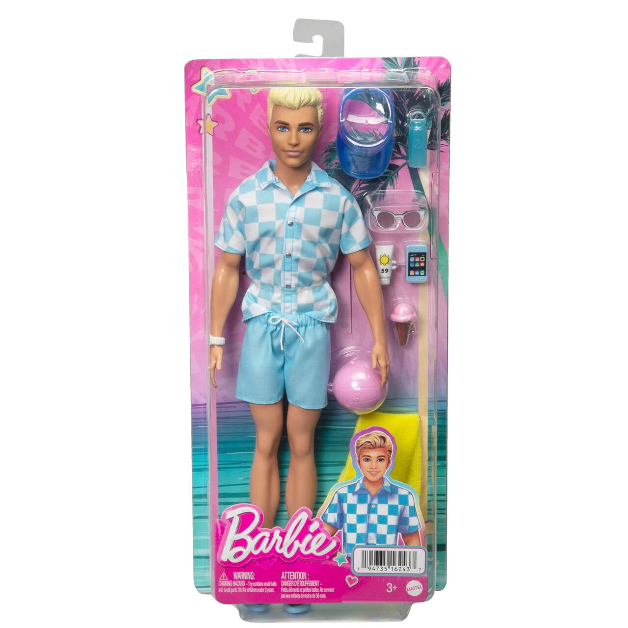 BARBIE Poupée Barbie à la plage pas cher 