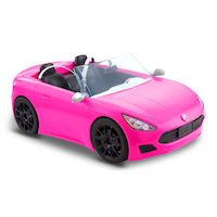 Barbie 2021 Pink Convertible Car for 2 Dolls, Ages 3+ Front_Three_Fourths_Angled_Right