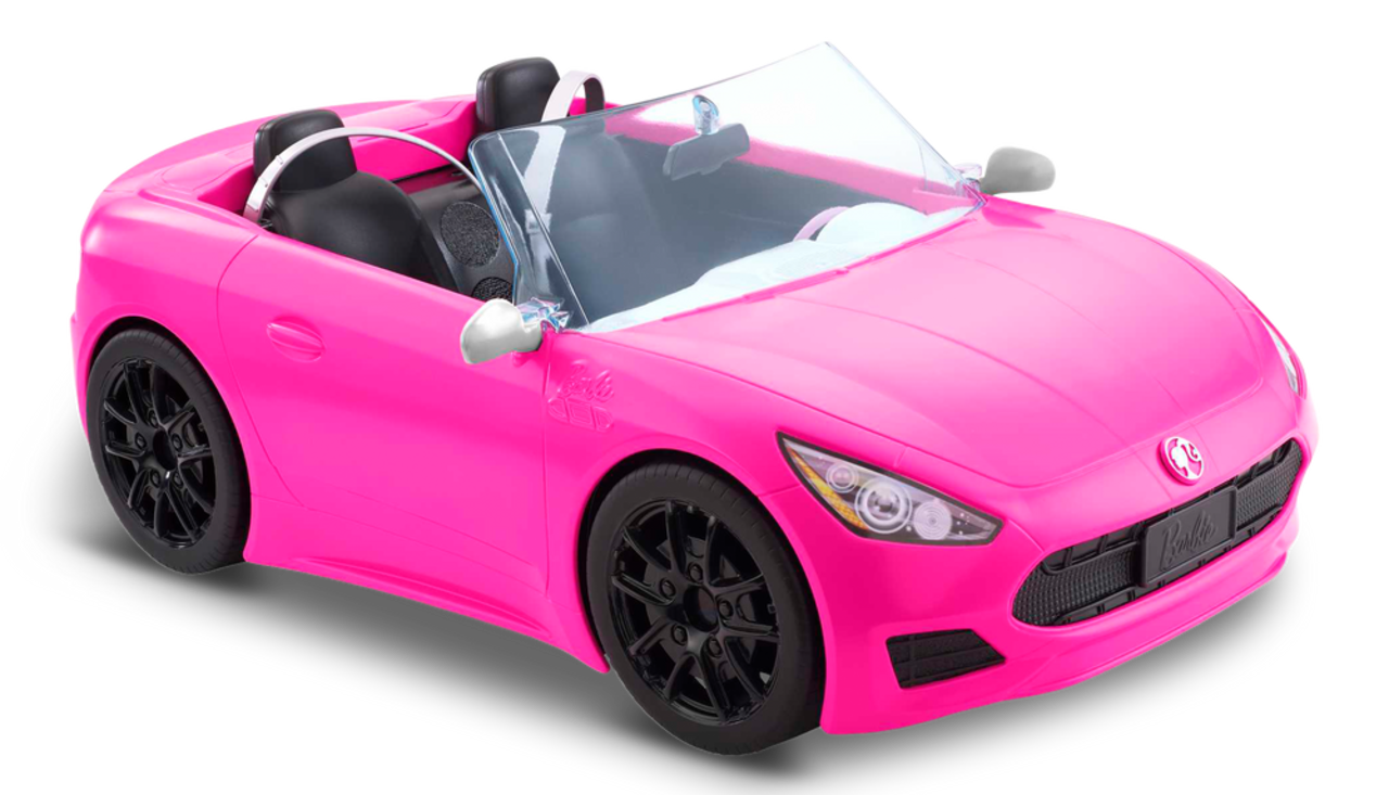 Barbie 2-Seater Pink 2021 Convertible Car, Ages 3+