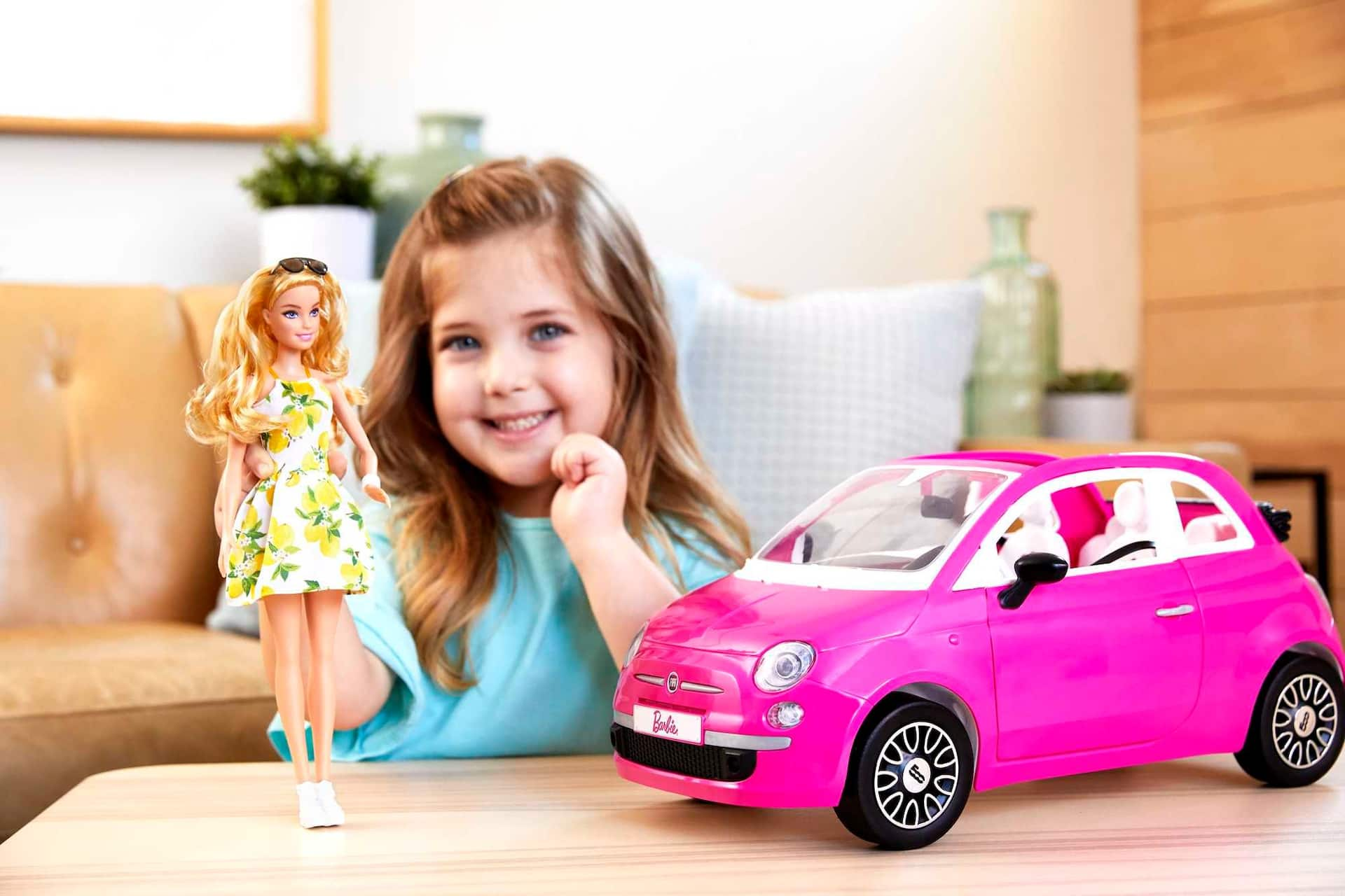 Barbie Doll & 4-Seater Pink Fiat 500 Car, Ages 3+ | Canadian Tire