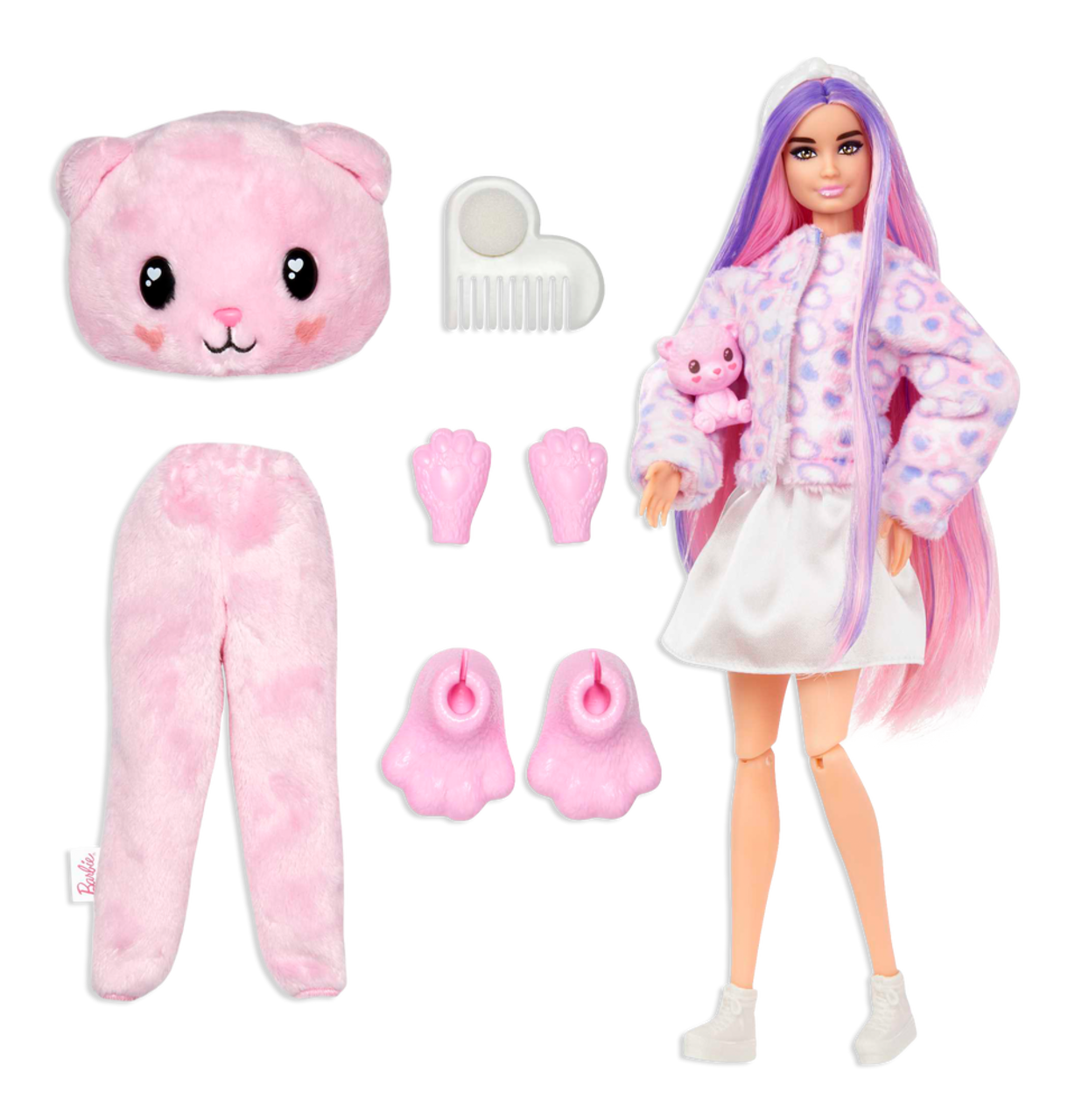 Barbie Cutie Reveal Cozy Cute Tees Series Dolls, Assorted Styles, Ages 3+