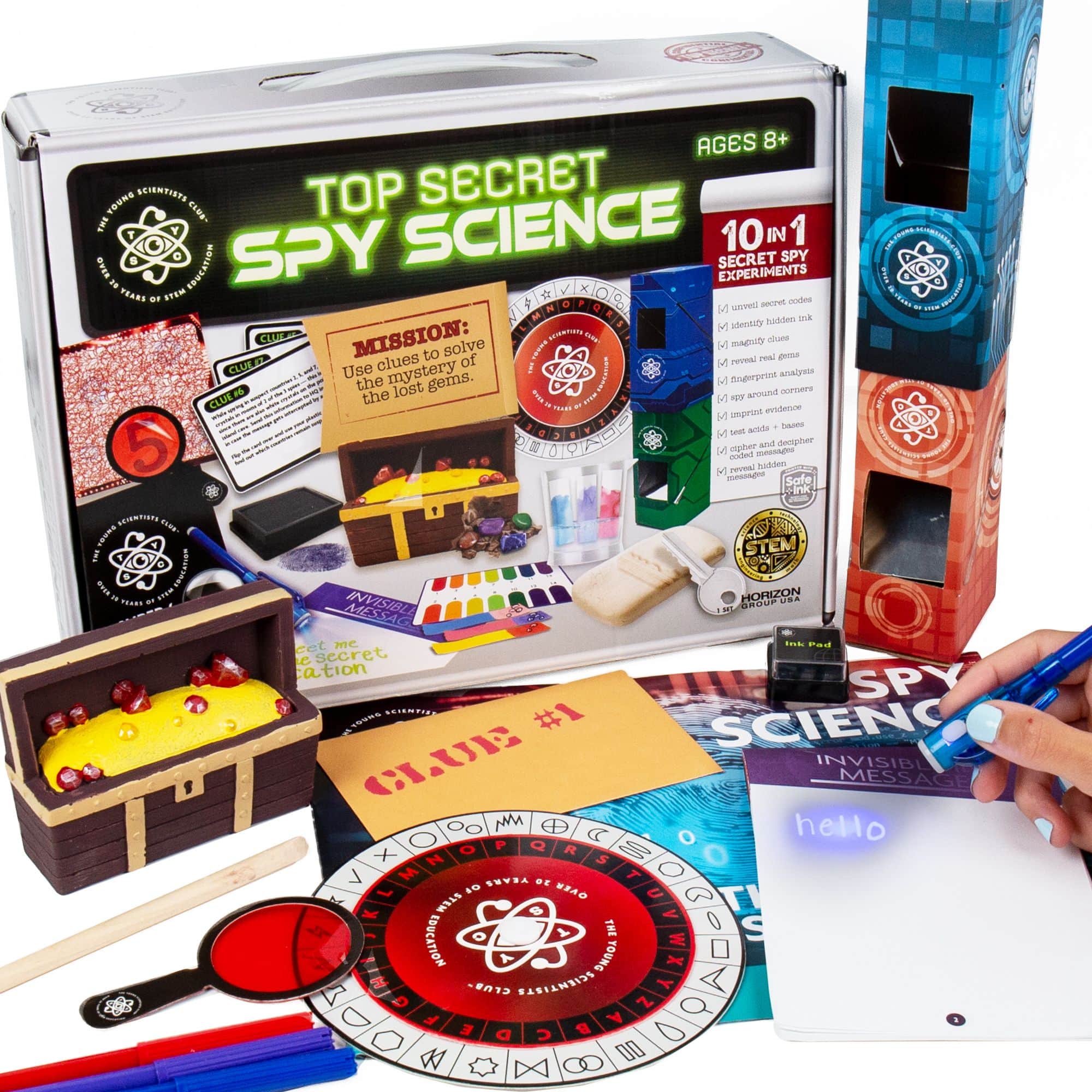The Young Scientist Club Top Secret Spy Science Kit, Ages 8+