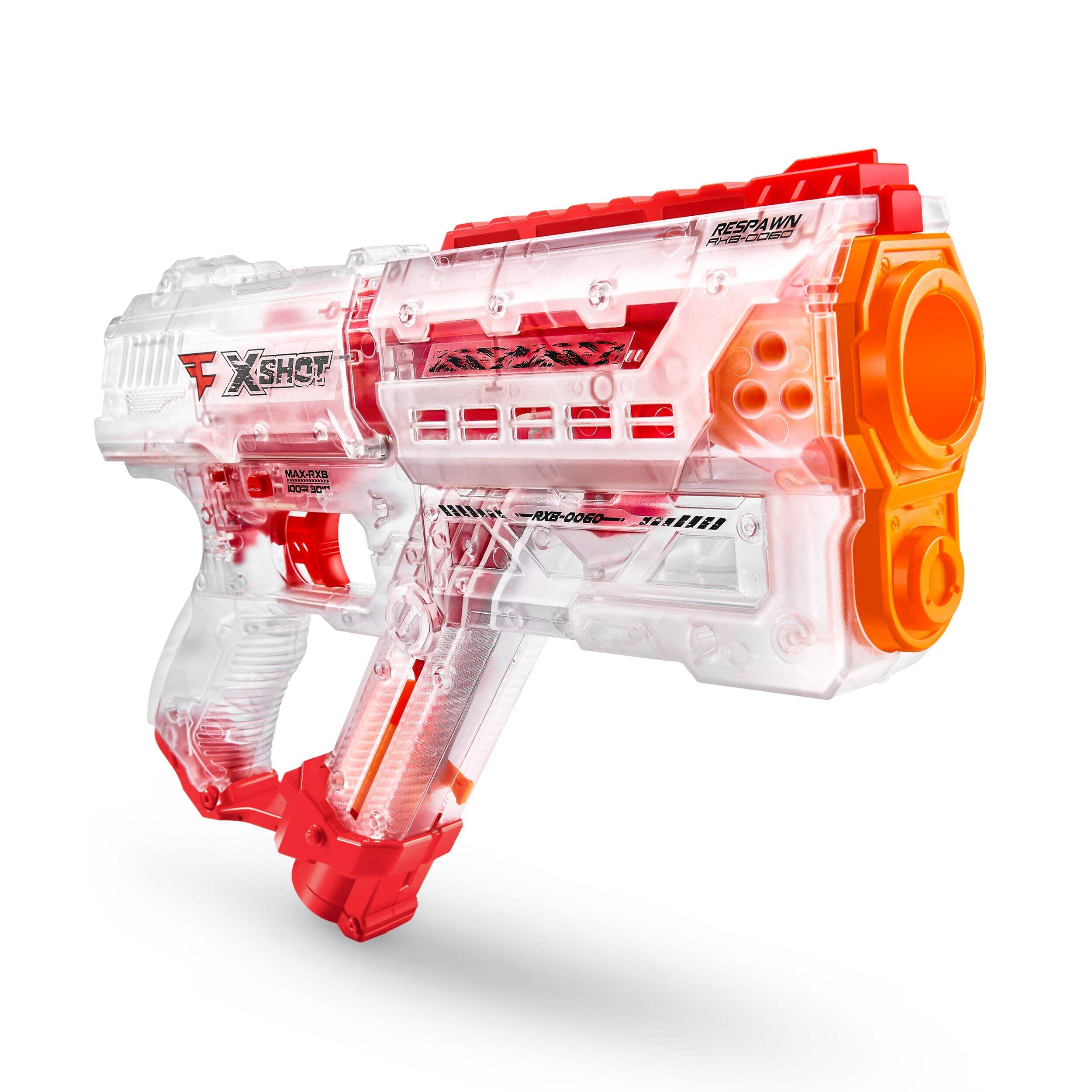 X-Shot Faze Clan Respawn Open Box Round Dart Blaster, 12 Dart Balls, Ages 14+ Front_Angled_Right