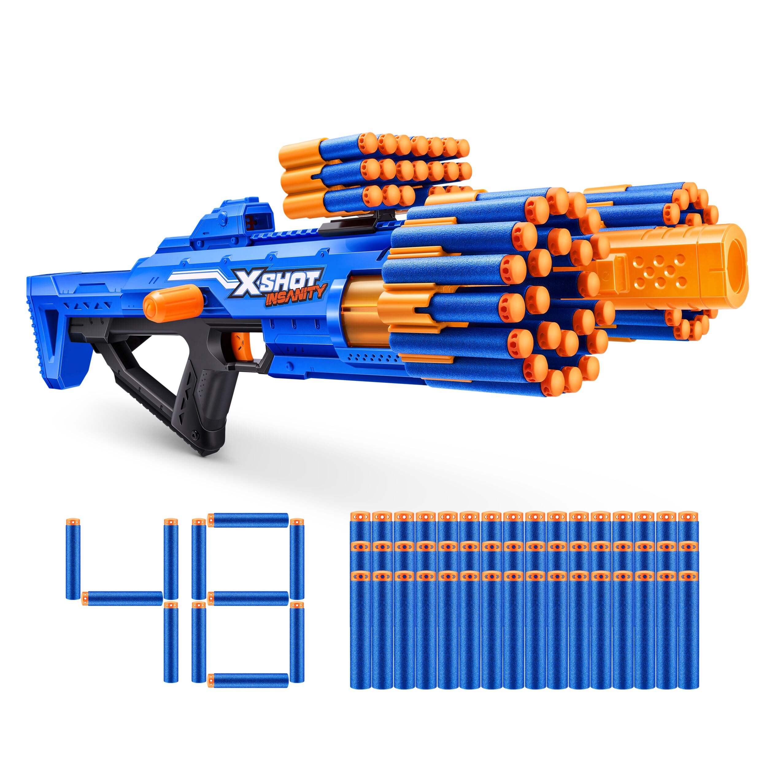 X-Shot Insanity Berserko Dart Blaster, 48-Darts, Ages 8+ Composite_or_Mixed
