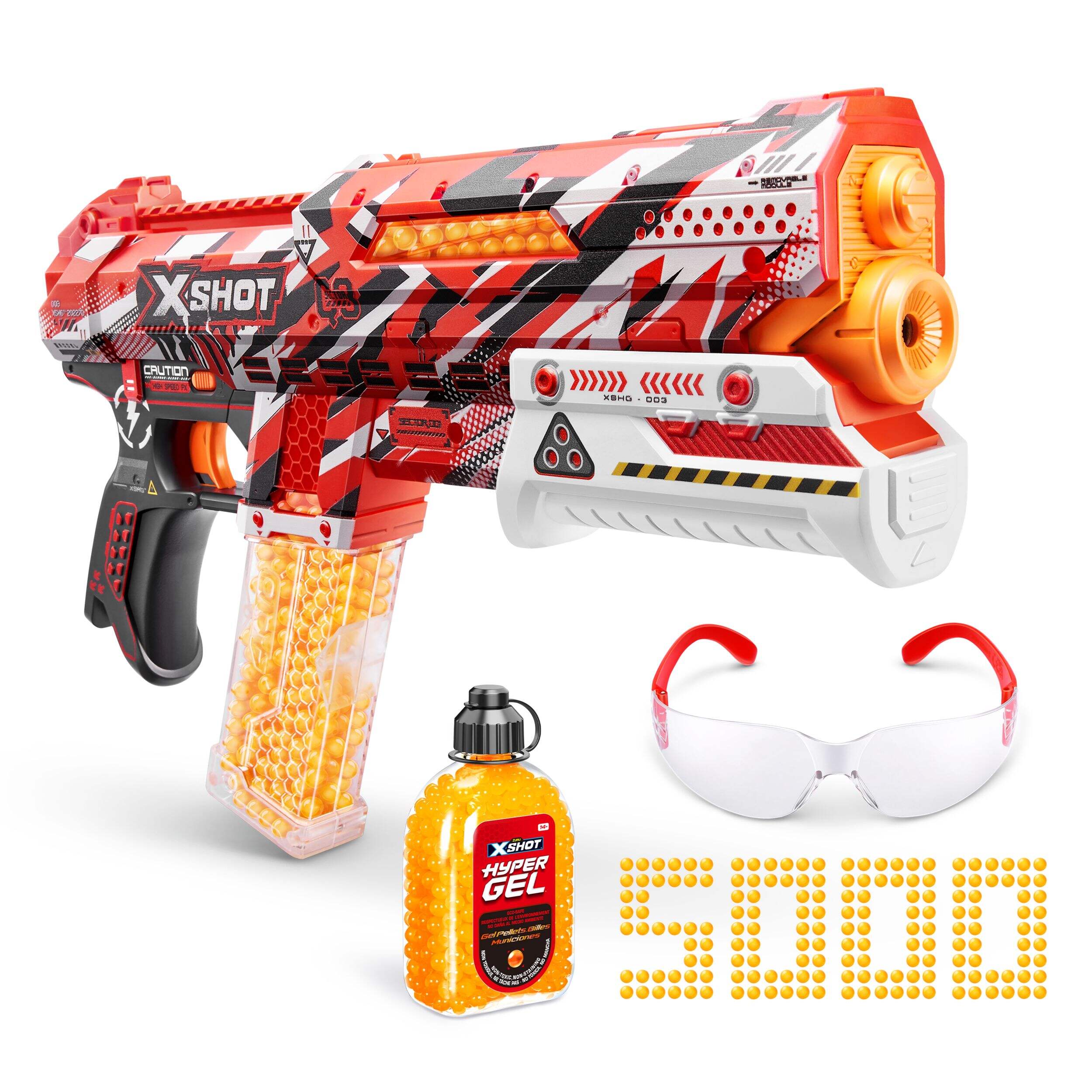 X-Shot Hyper Gel Blaster - 5,000 Gellets Front_Three_Fourths_Angled_Right