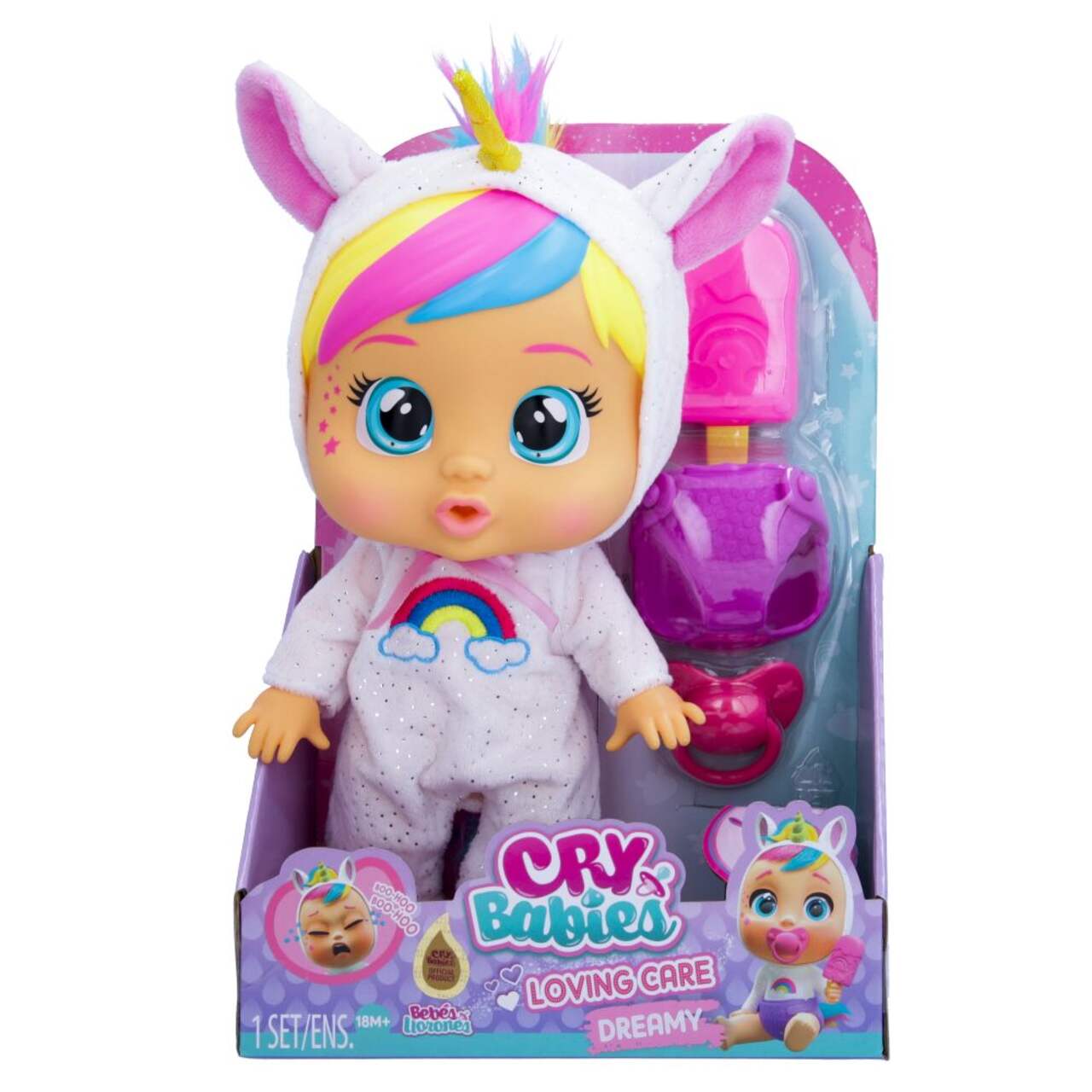 Cry Babies Loving Care Collectible Doll, Assorted Styles, Ages 18