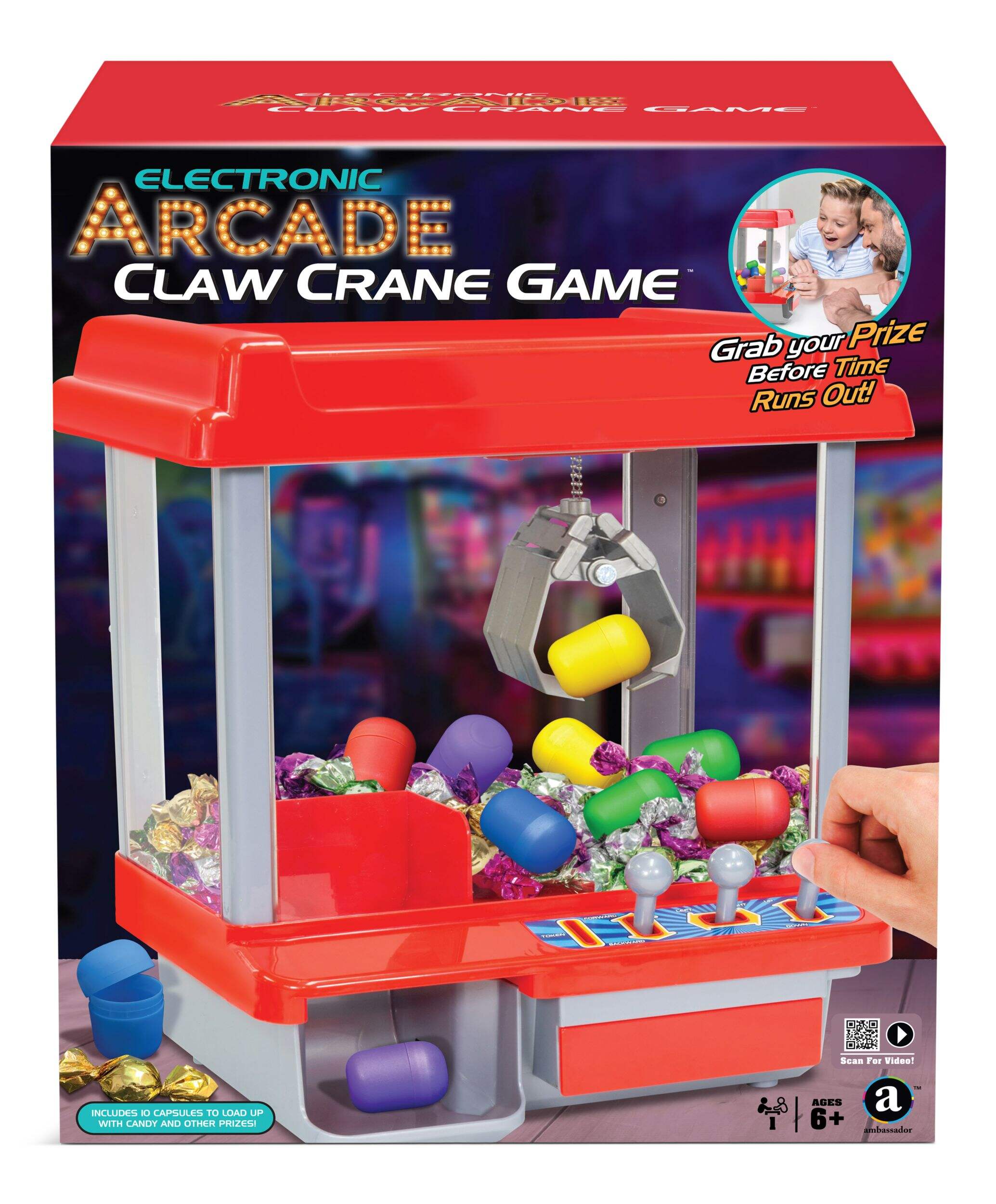 Electronic Arcade Claw Crane Game Front_Elevated