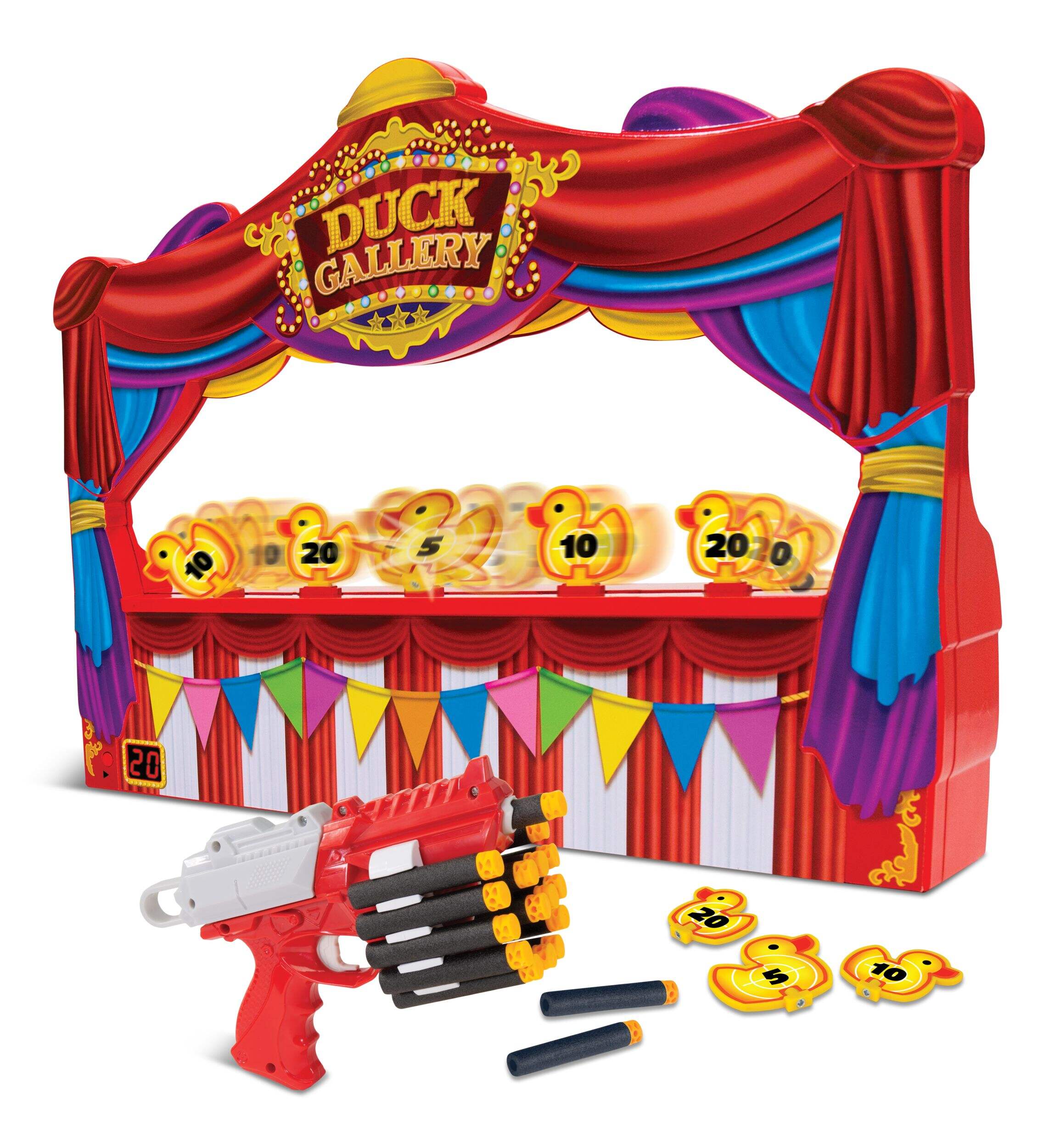 Electronic Arcade Duck Shooting Gallery Game Front_Angled_Left