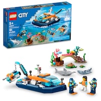 LEGO® City Explorer Diving Boat Building Set, Ages 5+ Composite_or_Mixed