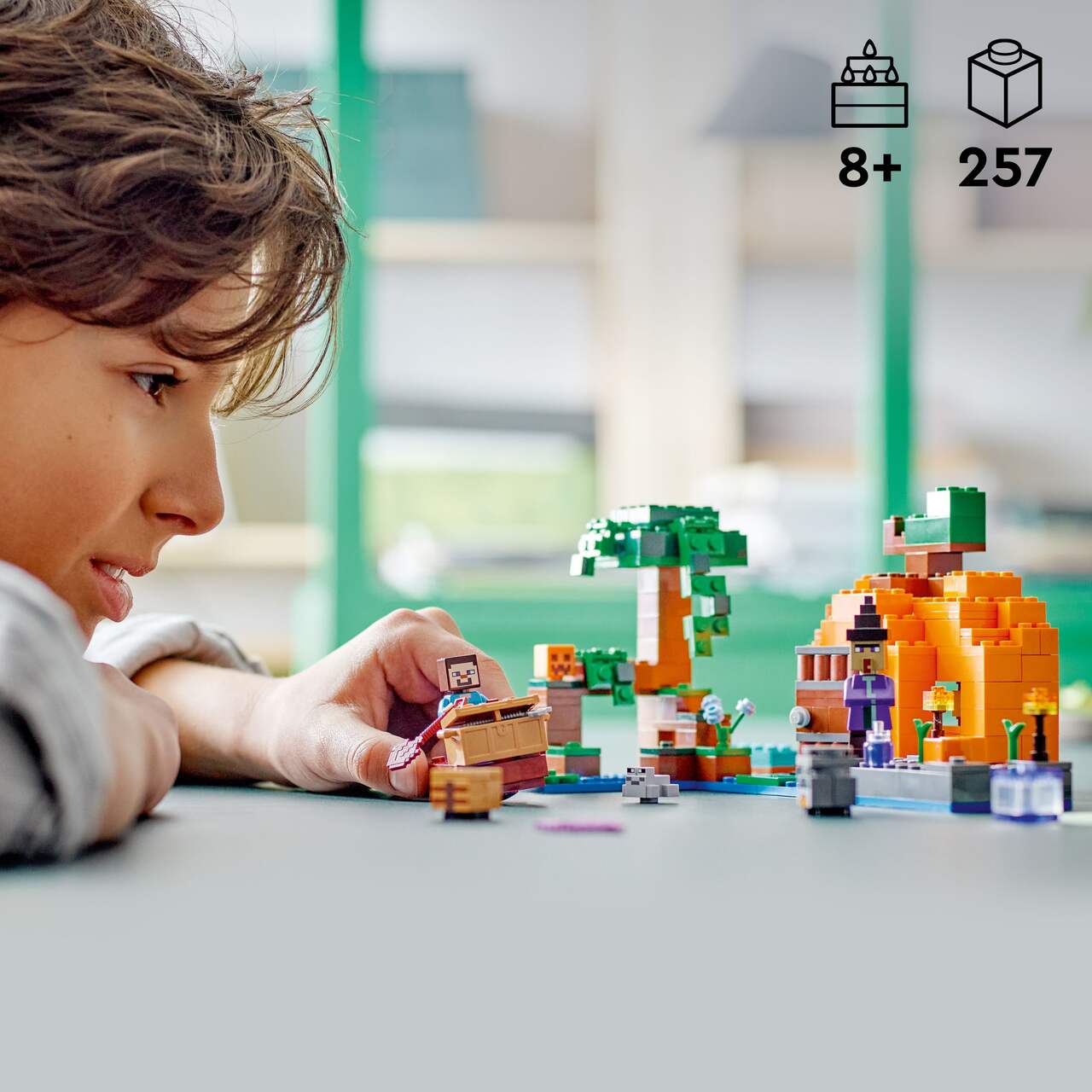 Jeu de construction La ferme des citrouilles LEGO Minecraft, 8 ans