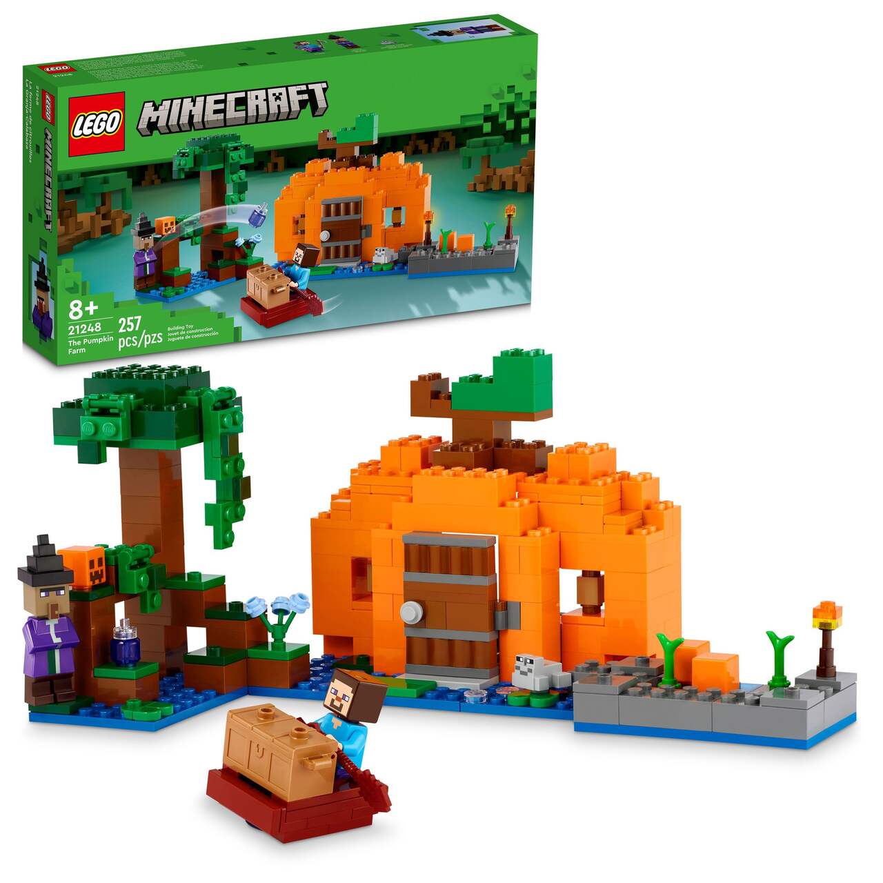 Jeu de construction La ferme des citrouilles LEGO Minecraft, 8 ans