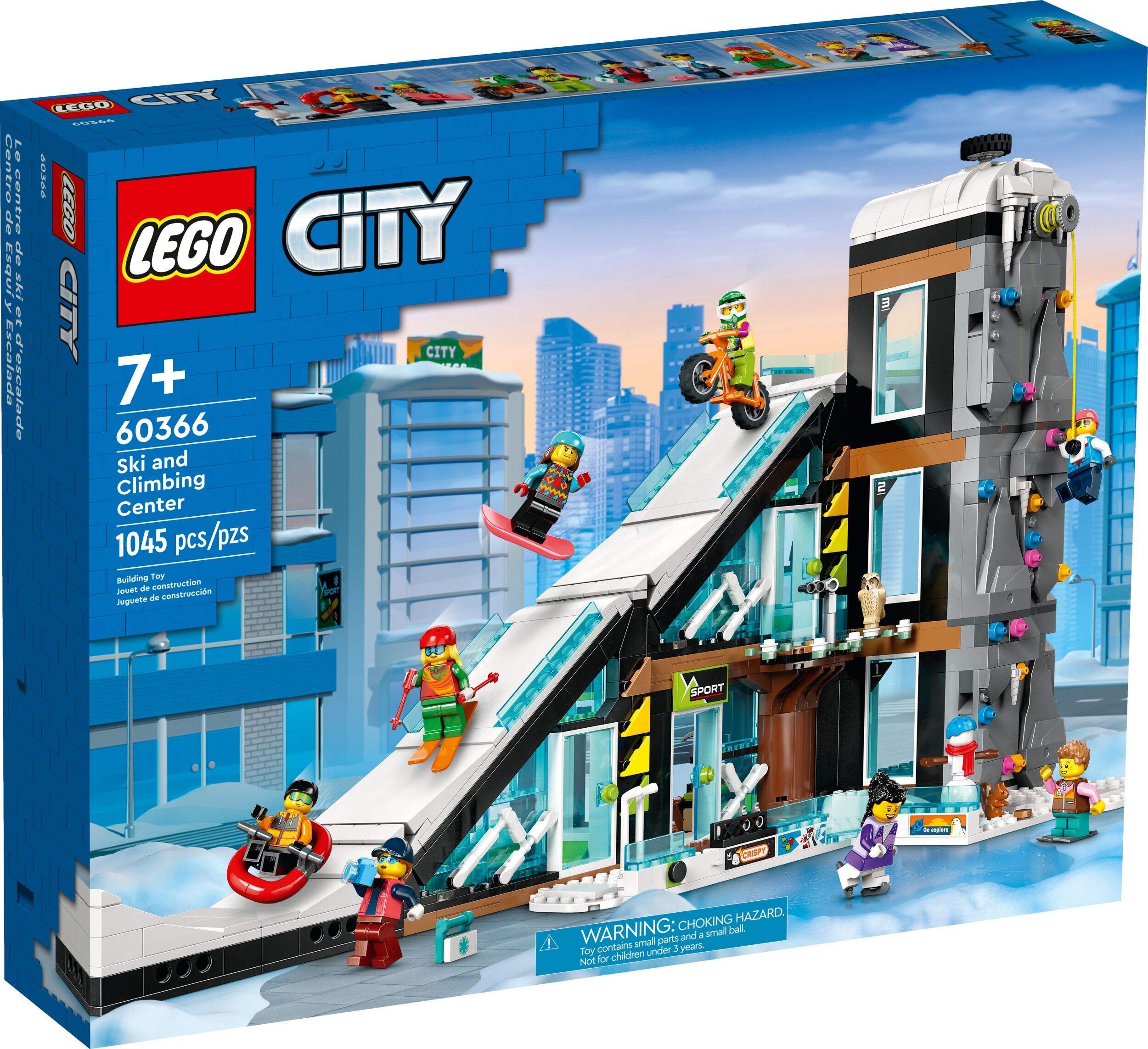 LEGO® City Ski and Climbing Centre - 60366 Front_Angled_Right