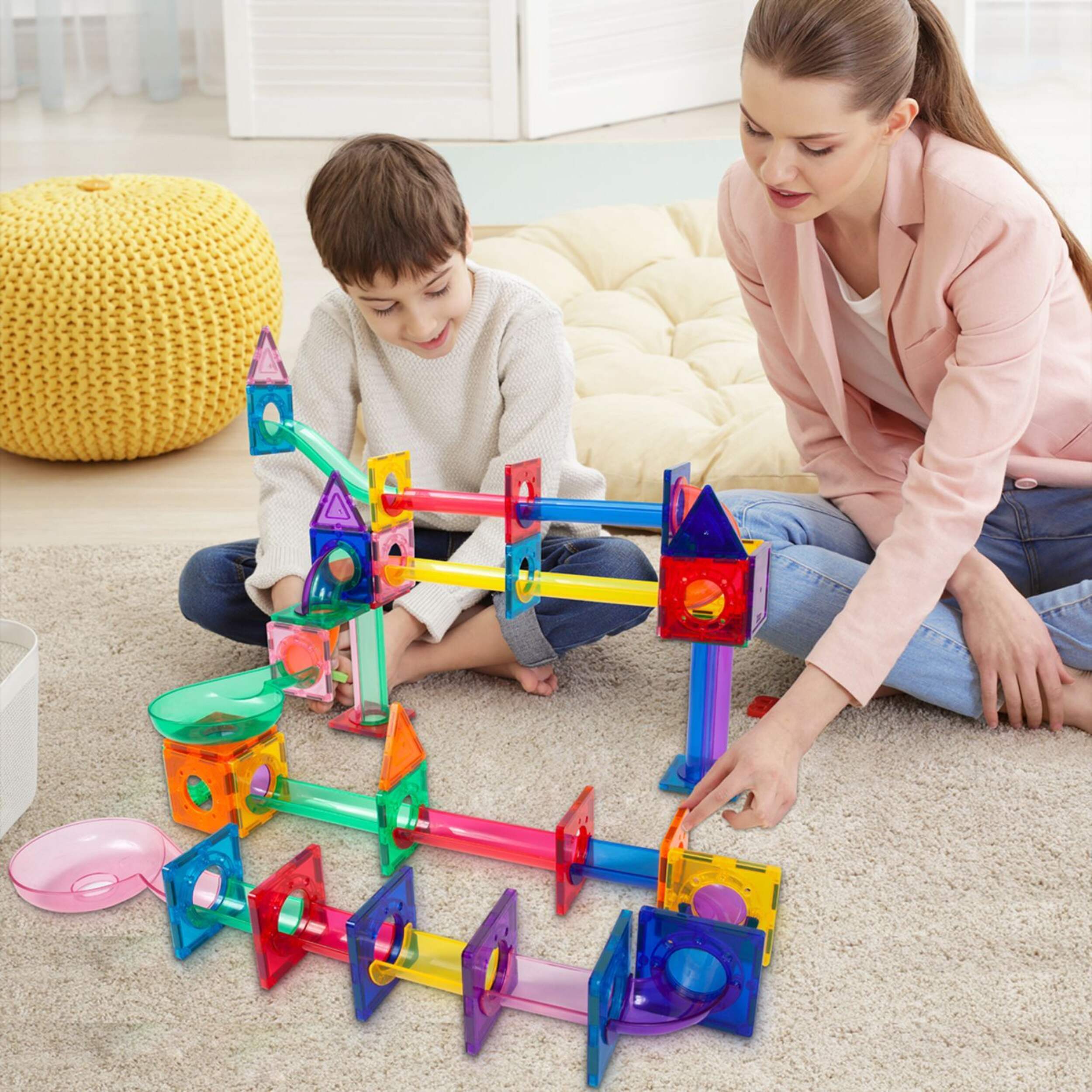 Picasso Tiles Magnetic Marble Run Building Blocks, 71-pc | Canadian Tire