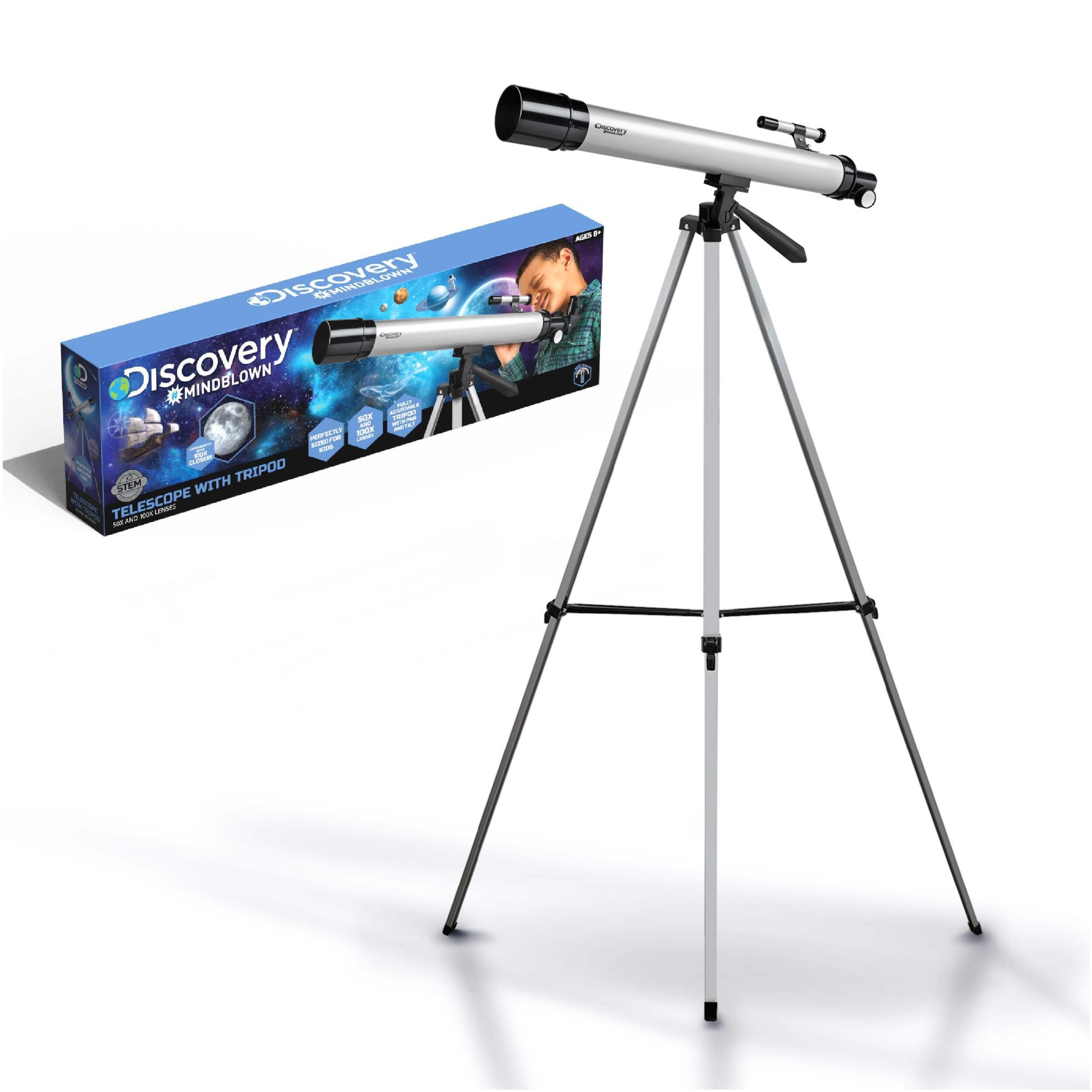 Discovery™ #Mindblown STEM Telescope with Tripod, Ages 8+ Composite_or_Mixed