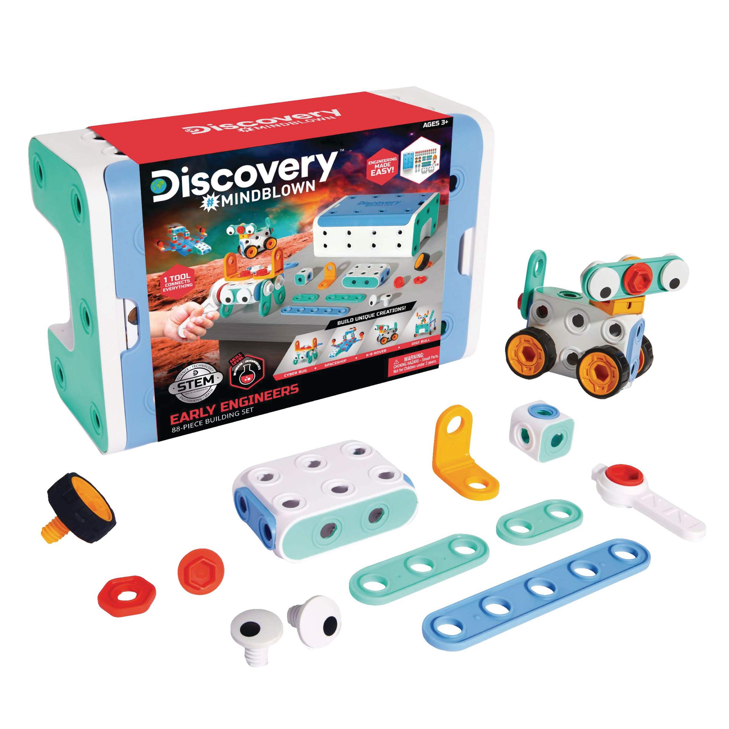 Discovery Mindblown STEM Early Engineers Building Set, 88-pc, Ages 3+ Composite_or_Mixed
