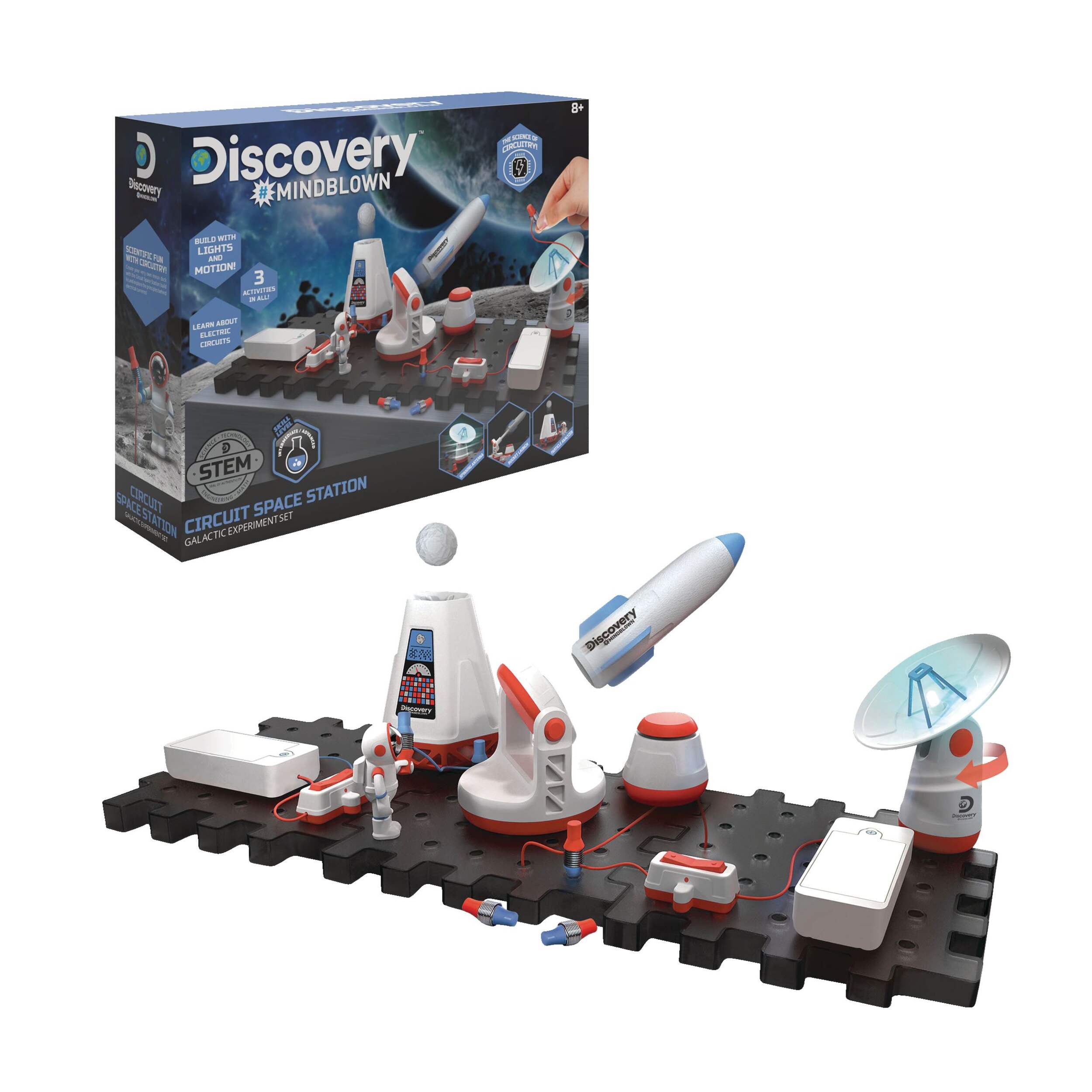 Discovery 3-in-1 Circuit Action Space Station Galactic Experiment Set, Ages 8+ Composite_or_Mixed