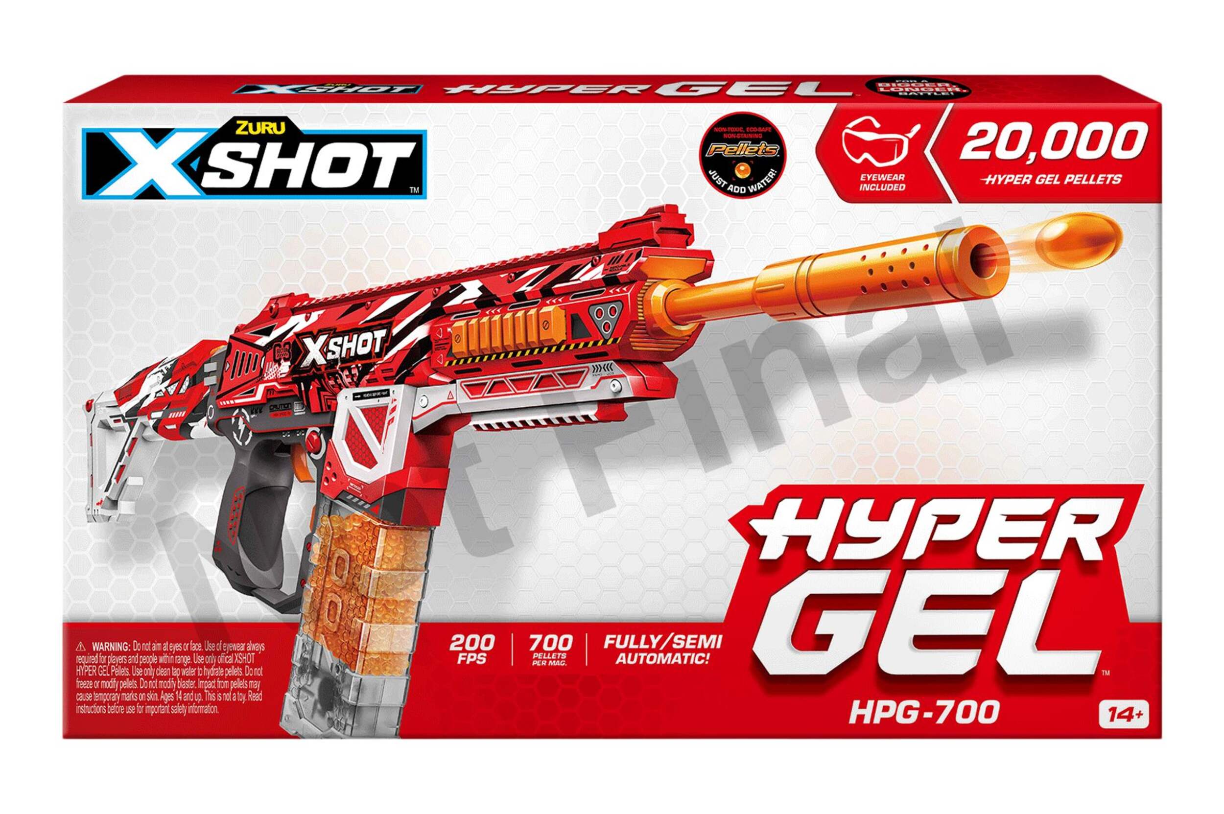 X-shot Hpg-700 Hyper Gel Fully Semi-automatic Large Blaster, Ages 14 