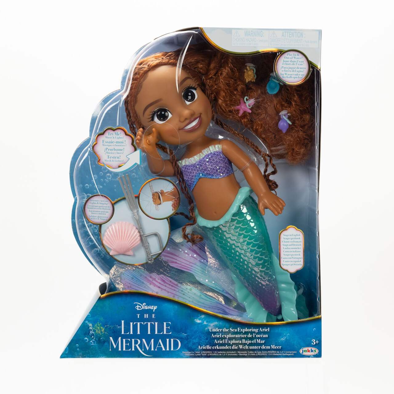 Disney The Little Mermaid Under the Sea Exploring Ariel Large Doll, Ages 3+