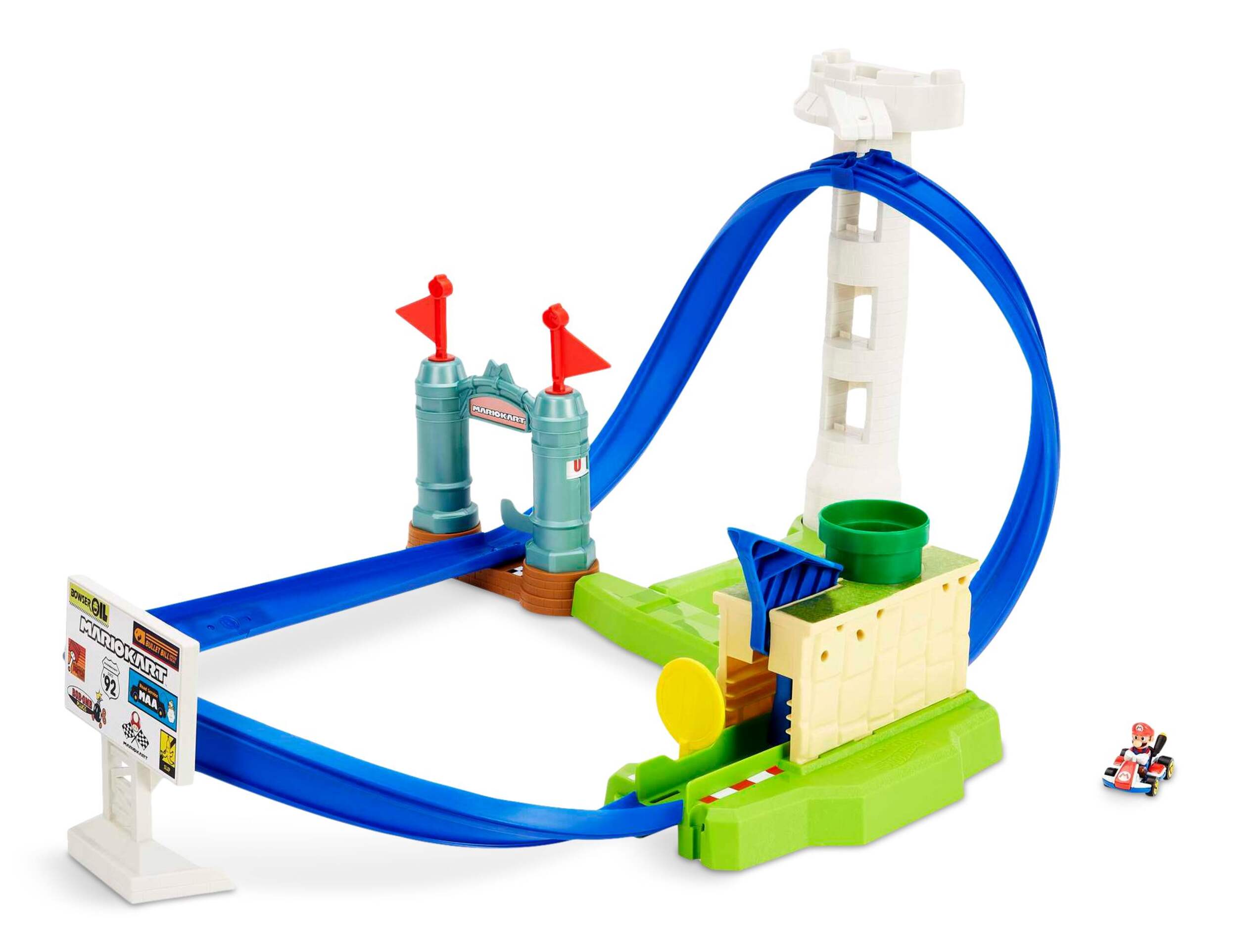 Hot Wheels® Mario Kart Circuit Slam Playset, Ages 3+ Front_Angled_Left