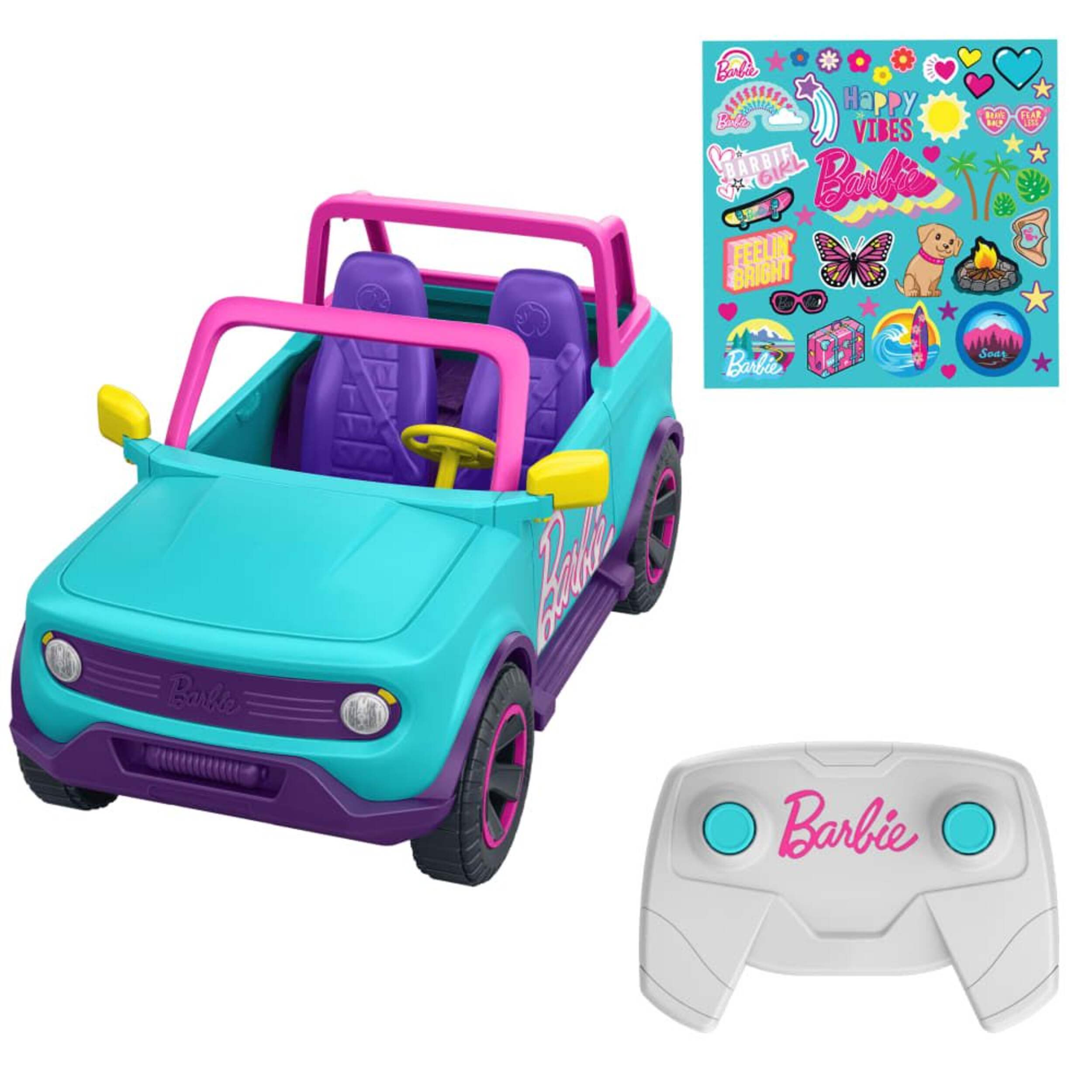 Hot Wheels Barbie Remote Controlled 1:12 Scale SUV Toy Vehicle, Ages 4+ Composite_or_Mixed