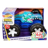 Hot Wheels Monster Truck Remote Controlled 1:15 Scale Mega Wrex Toy Vehicle with Sounds & Lights, Ages 5+ Front_Elevated