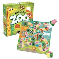 Peek-A-Boo Zoo Dice Rolling Animal Board Game, Ages 3+ Composite_or_Mixed