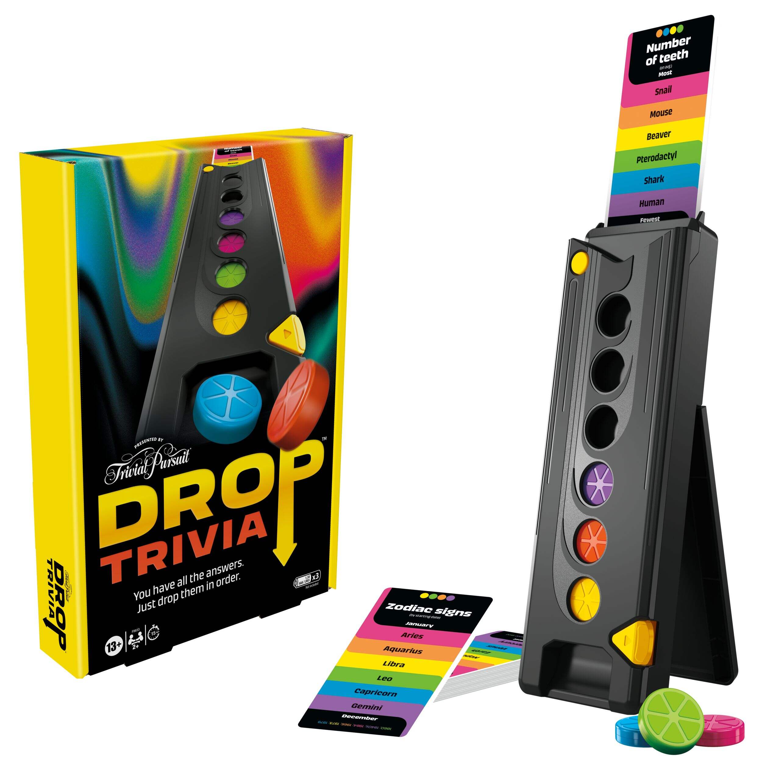 Hasbro Games Drop Trivia Electronic Party Game with Voice & Sounds, Ages 13+ Composite_or_Mixed
