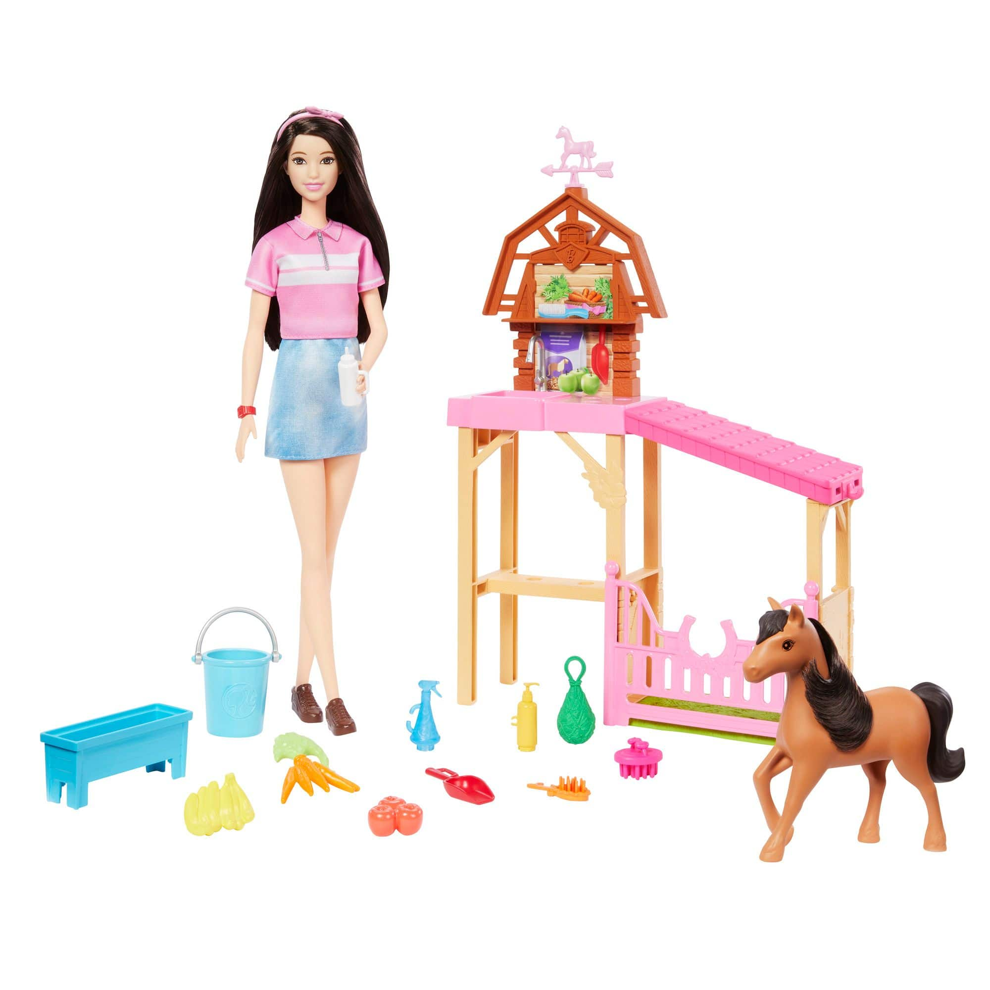 Barbie Mysteries The Great Chase Toy Horse Stable Playset Includes Renee Fashion Doll Acessories Kids Ages 3 Canadian Tire