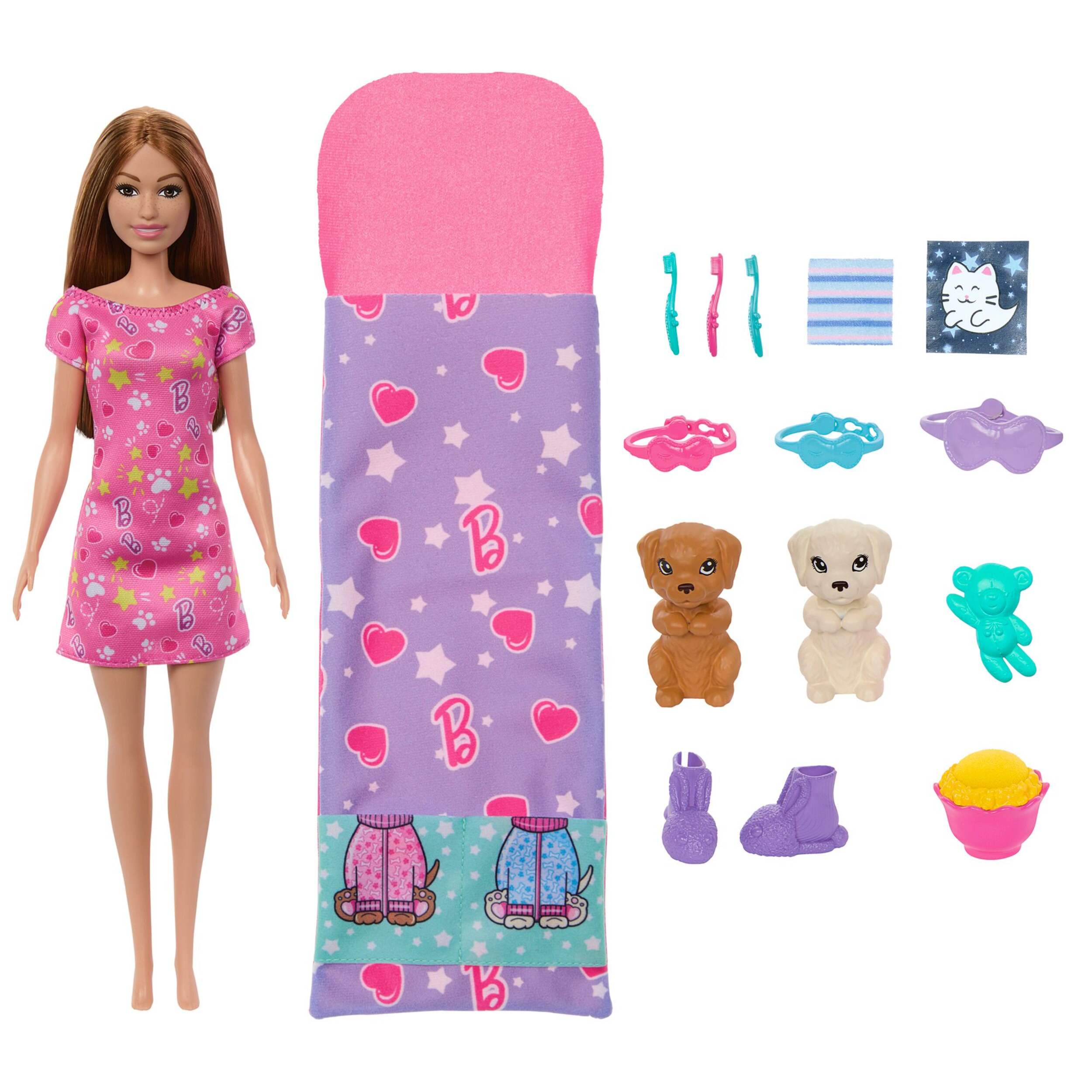 Barbie Skipper™ Doll & Puppy Slumber Party Playset, Kids Ages 3+ Front_Flat