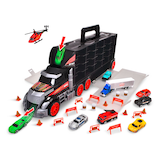Dickie All-In-One Car Transporter Carry Case Truck with Handle Front_Three_Fourths_Angled_Left