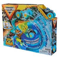 Jeu de cascade Monster Jam Loop of Doom, comprend un camion monstre Megalodon en métal moulé 1:64, 3 ans et plus Front_Three_Fourths_Angled_Left