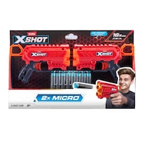 Zuru X-Shot Micro Foam Dart Blaster, Includes 16 Darts, 2-pk, Ages 8+ Front_Flat