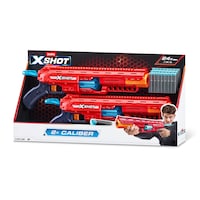 Zuru X-Shot Excel Caliber Pump-Action Dart Blaster with 24 Darts, 2-pk, Ages 8+ Front_Angled_Left