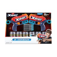 Zuru X-Shot Excel Double Kickback Dart Blaster, Includes 6 Cans & 8 Darts, 2-pk, Ages 8+ Front_Flat