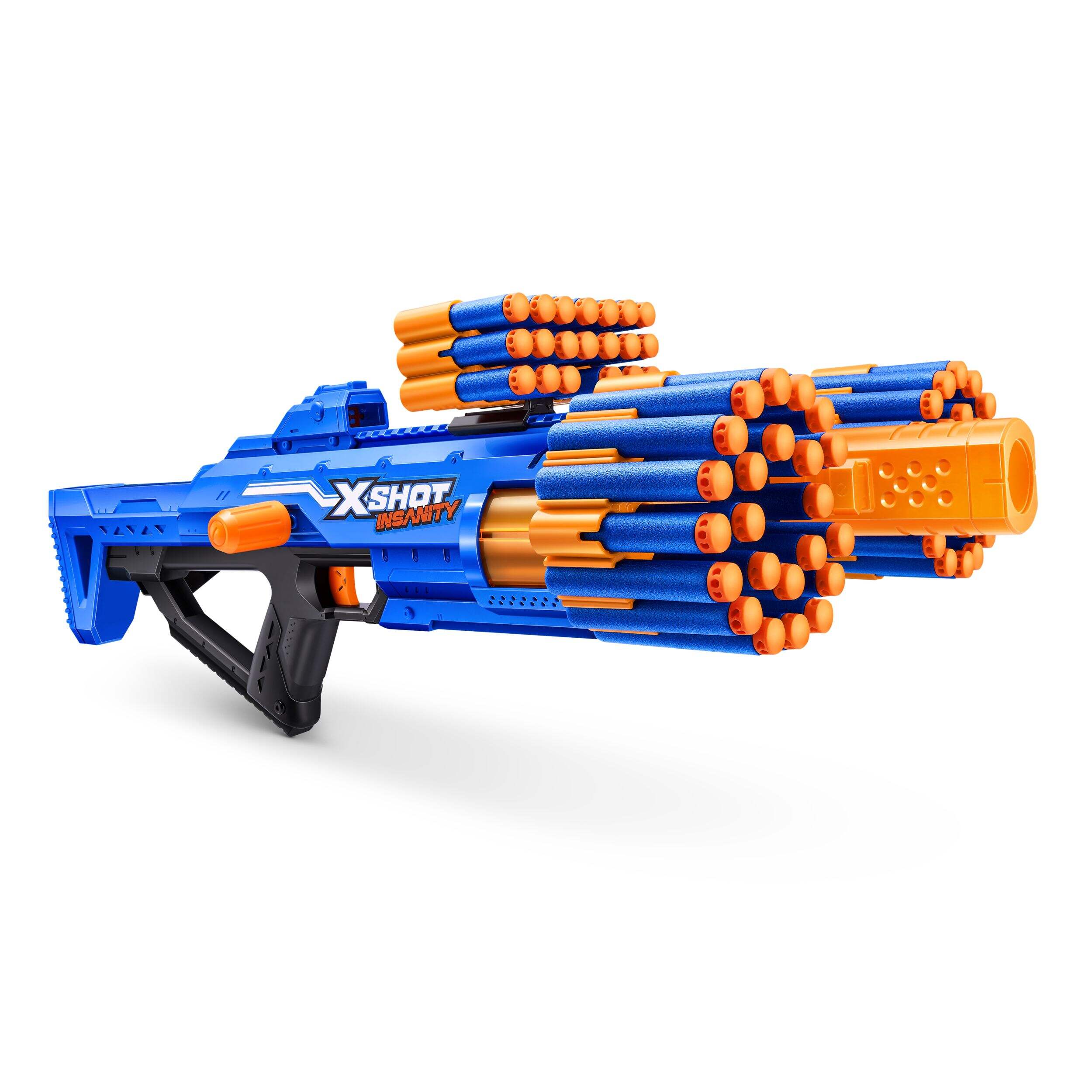 Zuru X-Shot Insanity-Series 1 Berzerko Dart Blaster with 96 Darts, 2-pk, Ages 8+ Front_Three_Fourths_Angled_Right