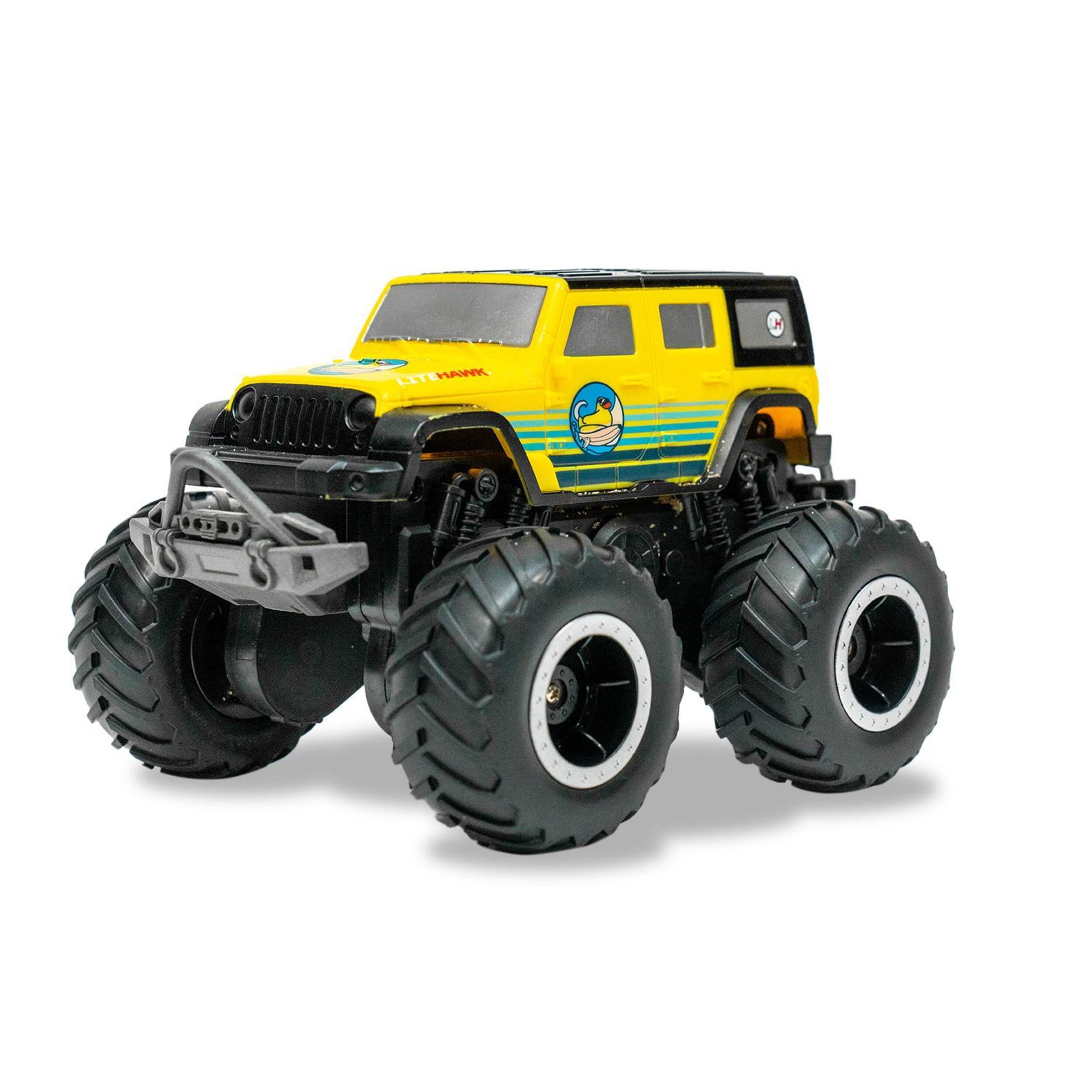 LiteHawk Duck Waterproof Amphibious 4WD RC Car for Ages 6+ Front_Angled_Left