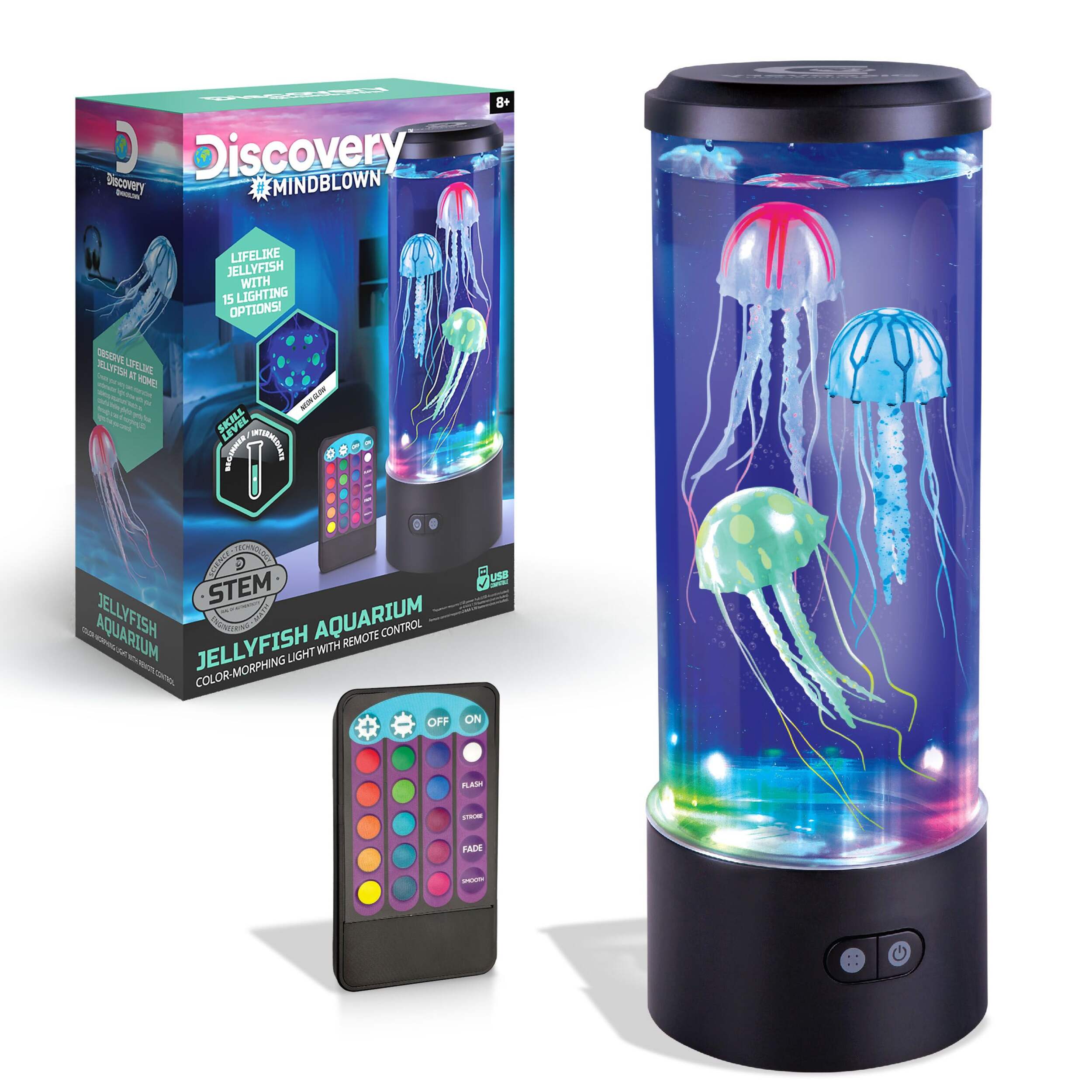 Discovery #Mindblown STEM Kids Colour Morphing Jellyfish Lamp Aquarium/Educational Toy for Ages 8+ Composite_or_Mixed