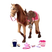 Our Generation Toy Horse Playset with Accessories, Ages 3+, Assorted Front_Angled_Left