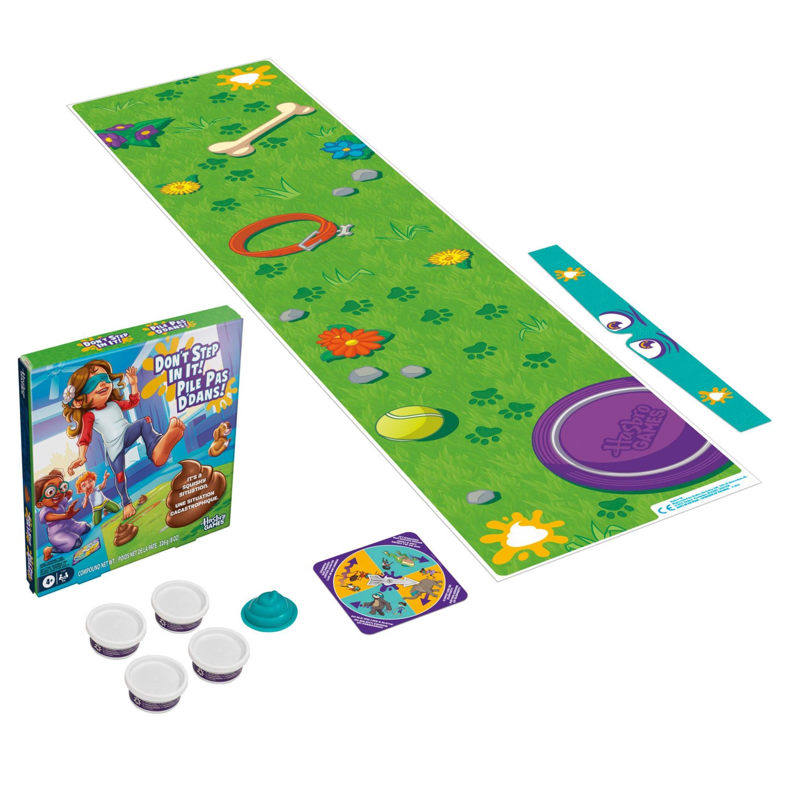 Jeu Don't Step In It Hasbro Games, jeu d'esquive crottes les yeux bandés pour enfants d'âge préscolaire, 4 ans et plus Composite_or_Mixed