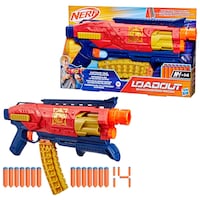 NERF Loadout Shadowspeed Recon Dart Blaster with Dart Storage Attachment, Includes 14 N1 Darts, Ages 8+ Composite_or_Mixed