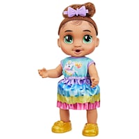 Poupée interactive parlante Baby Alive Baby Grows Up Sophia Sparkle avec accessoires et plus de 75 sons, 3 ans et plus Front_Angled_Left