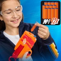 NERF N Series Dual Pack Dart Blasters, Pull-Back Priming, Includes 12 Darts, Ages 8+ Composite_or_Mixed
