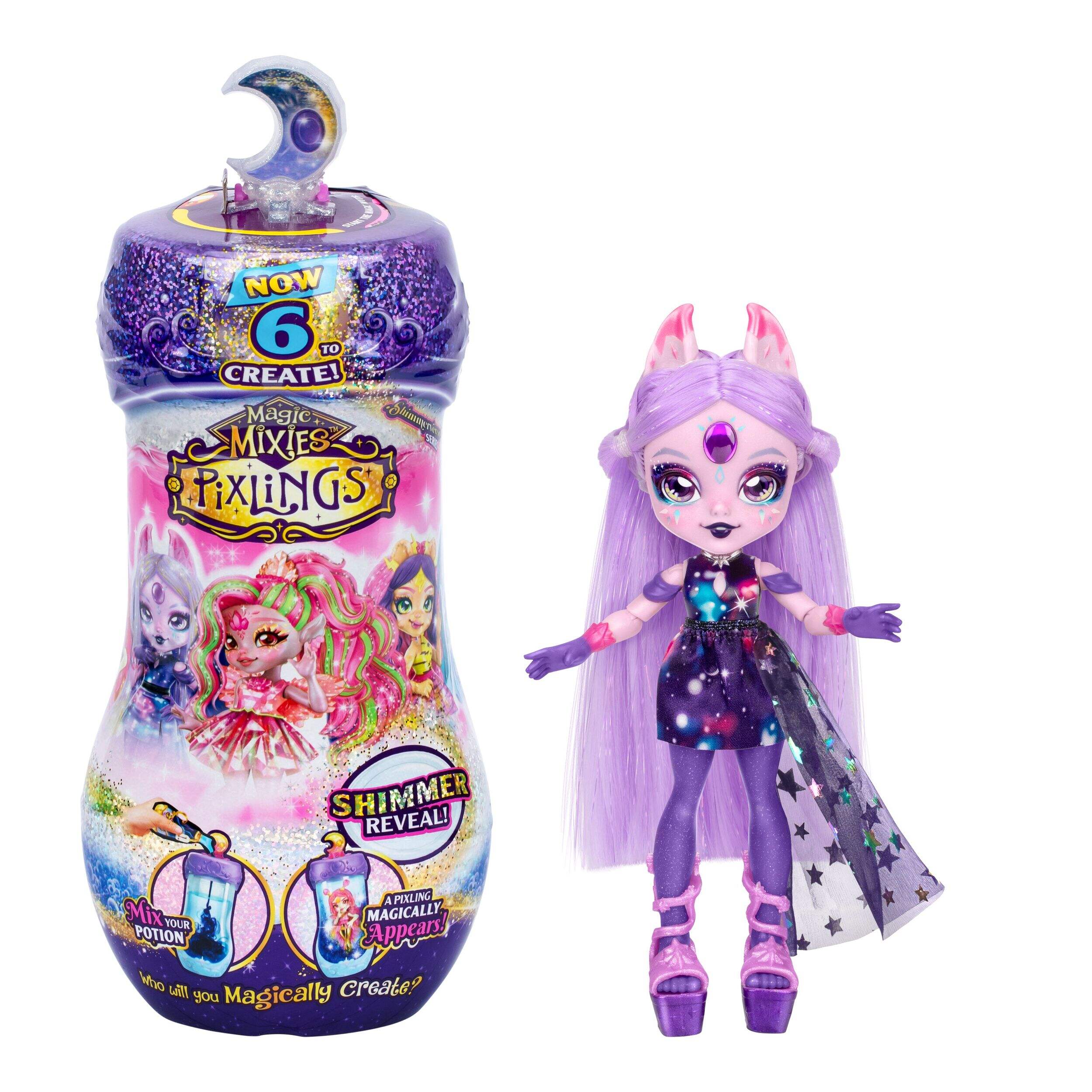 Magic Mixies Tiggz the Lightning Tiger Pixling S2 W2 Fashion Doll, 6-1/2-in, Single Pack, Ages 5+ Front_Elevated